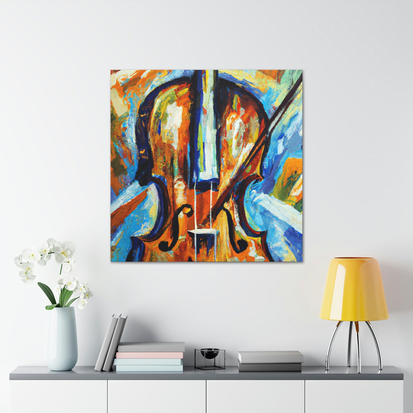 "Music of Expressionism Violin" - Canvas