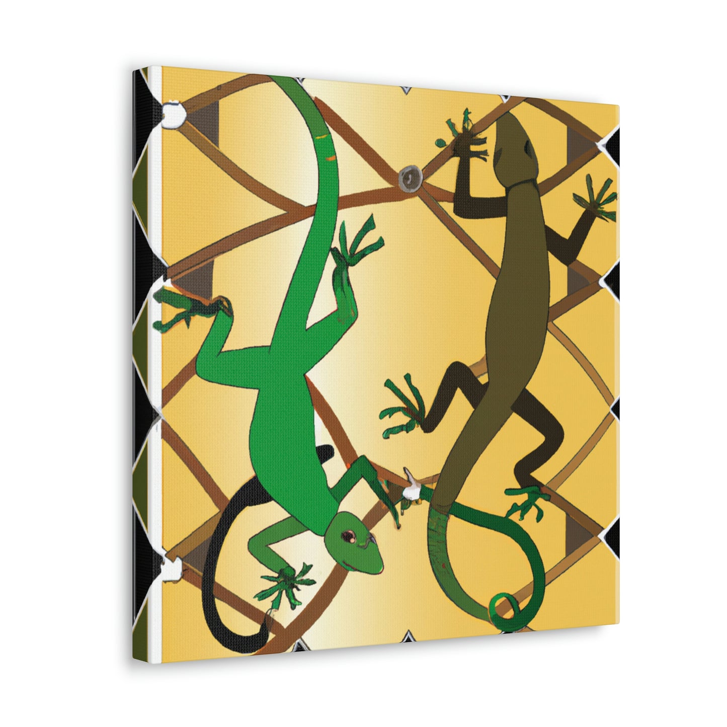 Lizards in Deco Style - Canvas