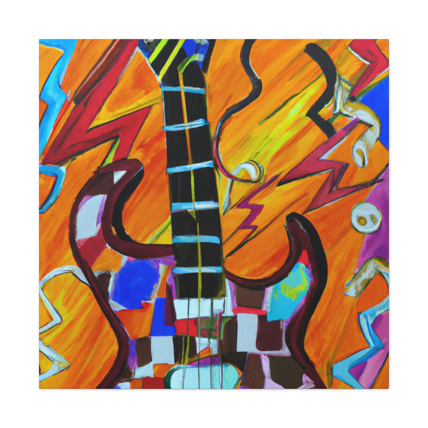 "Electric Guitar Noise Storm" - Canvas