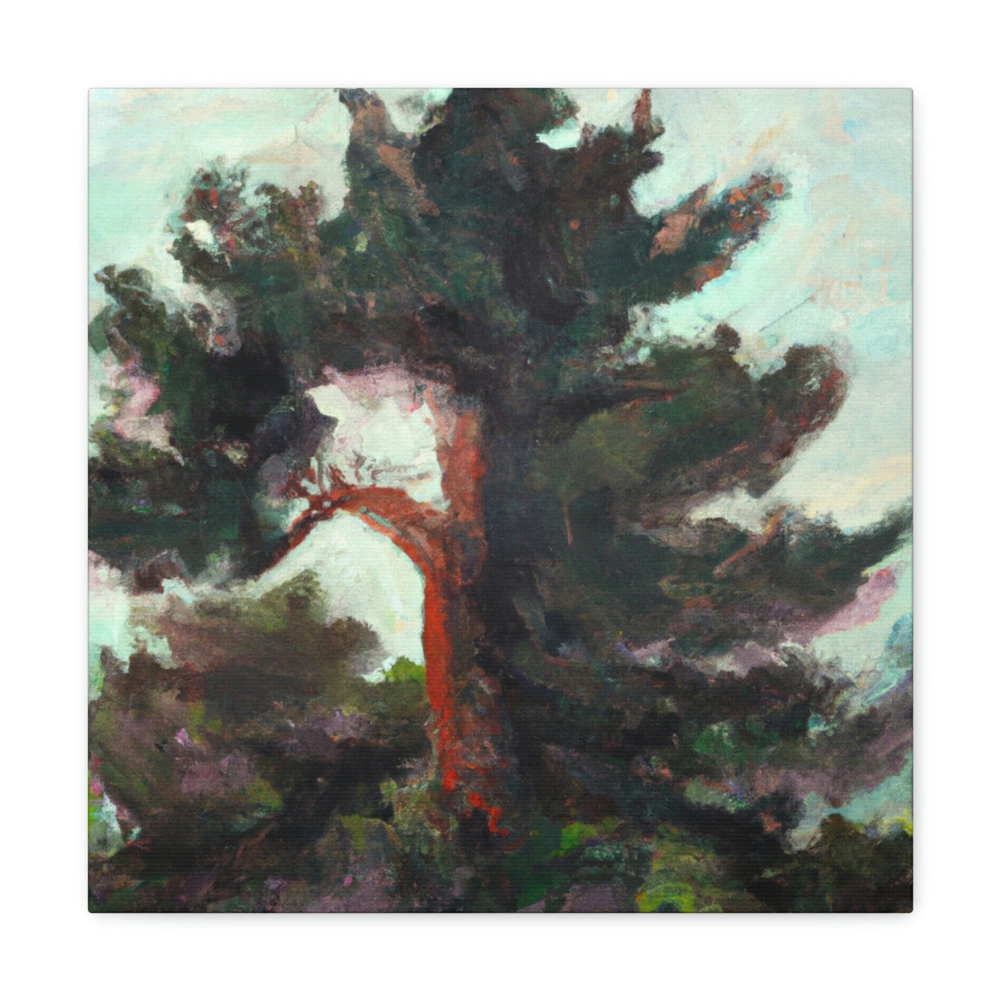 Cedar Tree Expressionism - Canvas