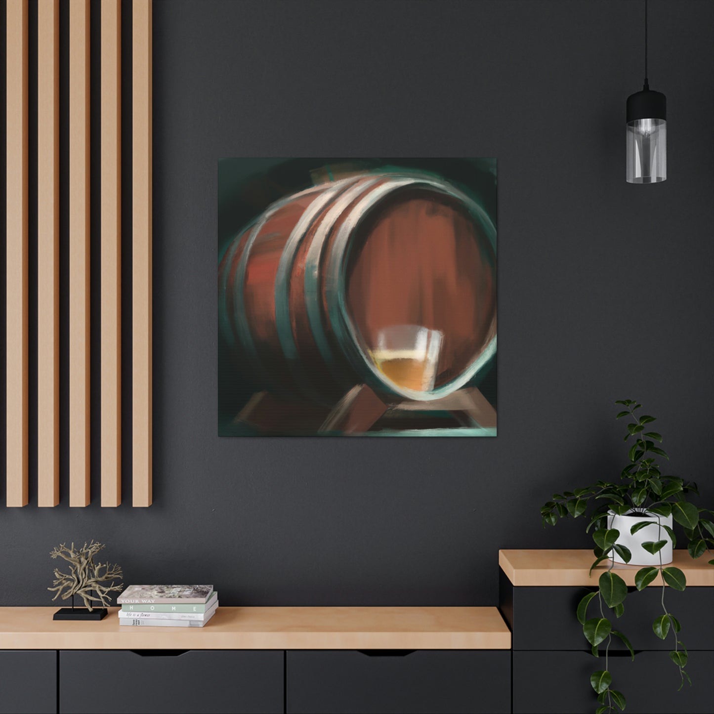 Whiskey in Oak Barrel - Canvas