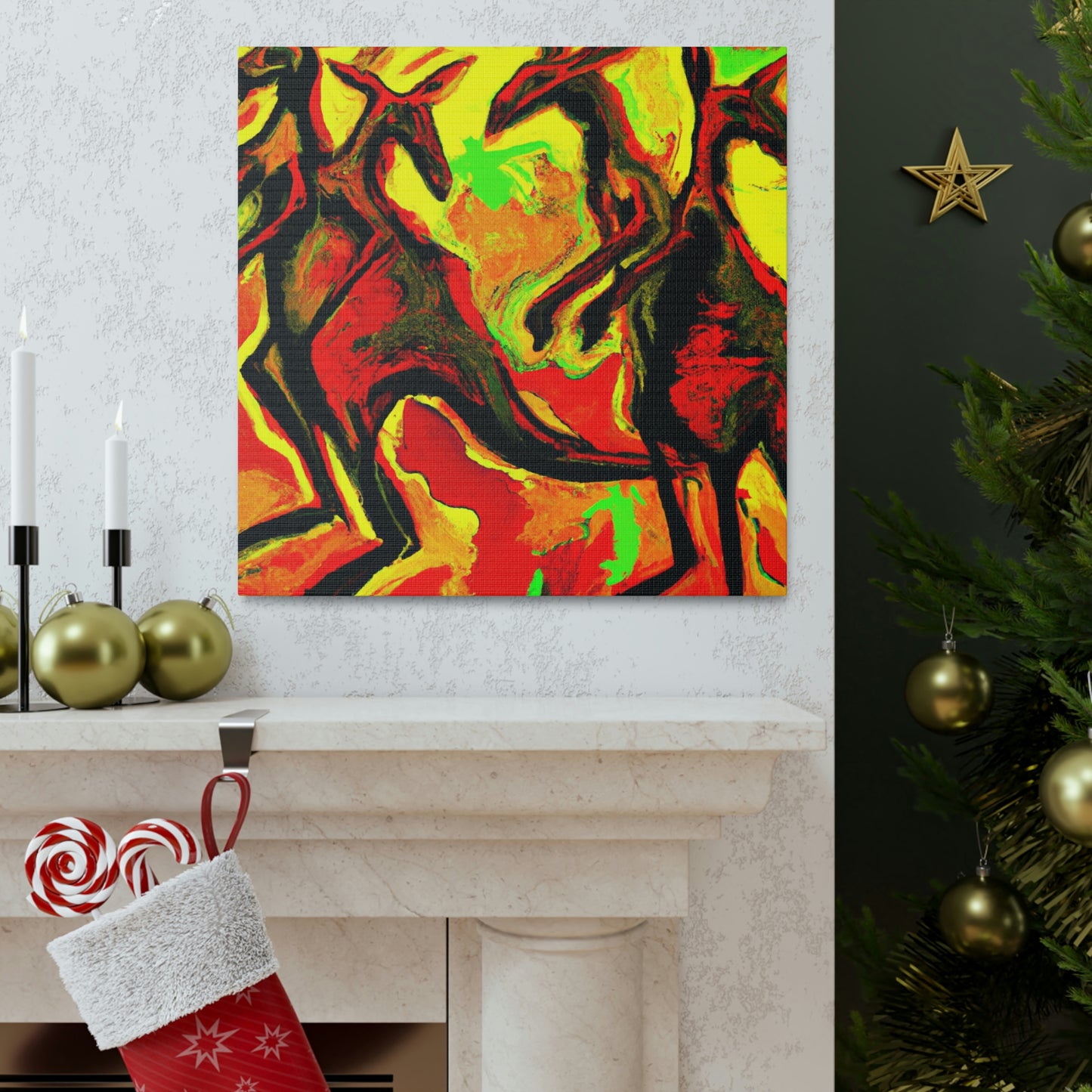 Kangaroos in Expressionism - Canvas