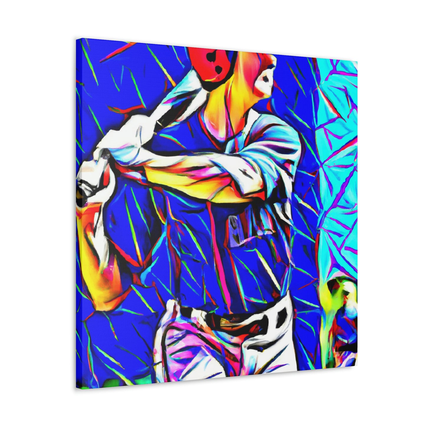 Baseball Under Moonlight - Canvas