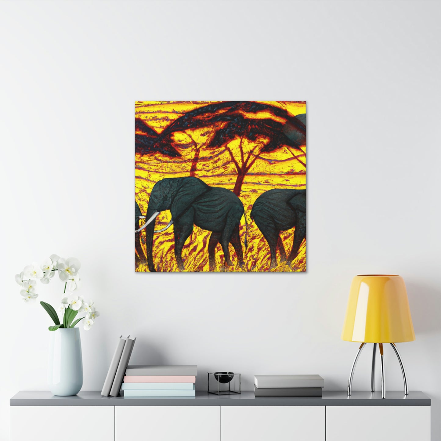 Elephant Afternoon Delight - Canvas