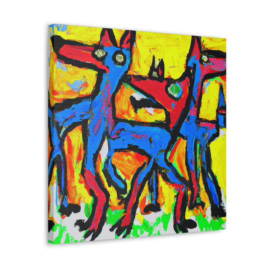 Coyotes in Expressionism - Canvas