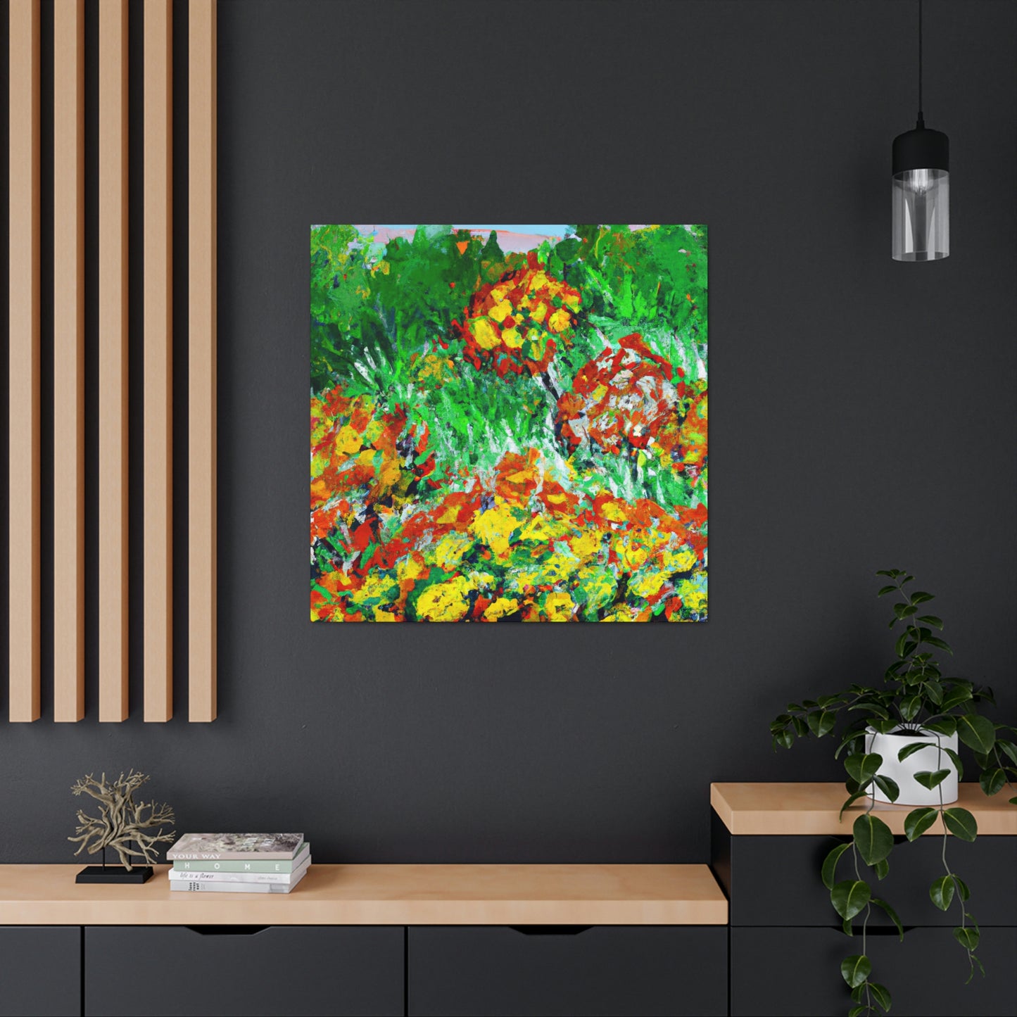 Marigold Fields Ablaze - Canvas