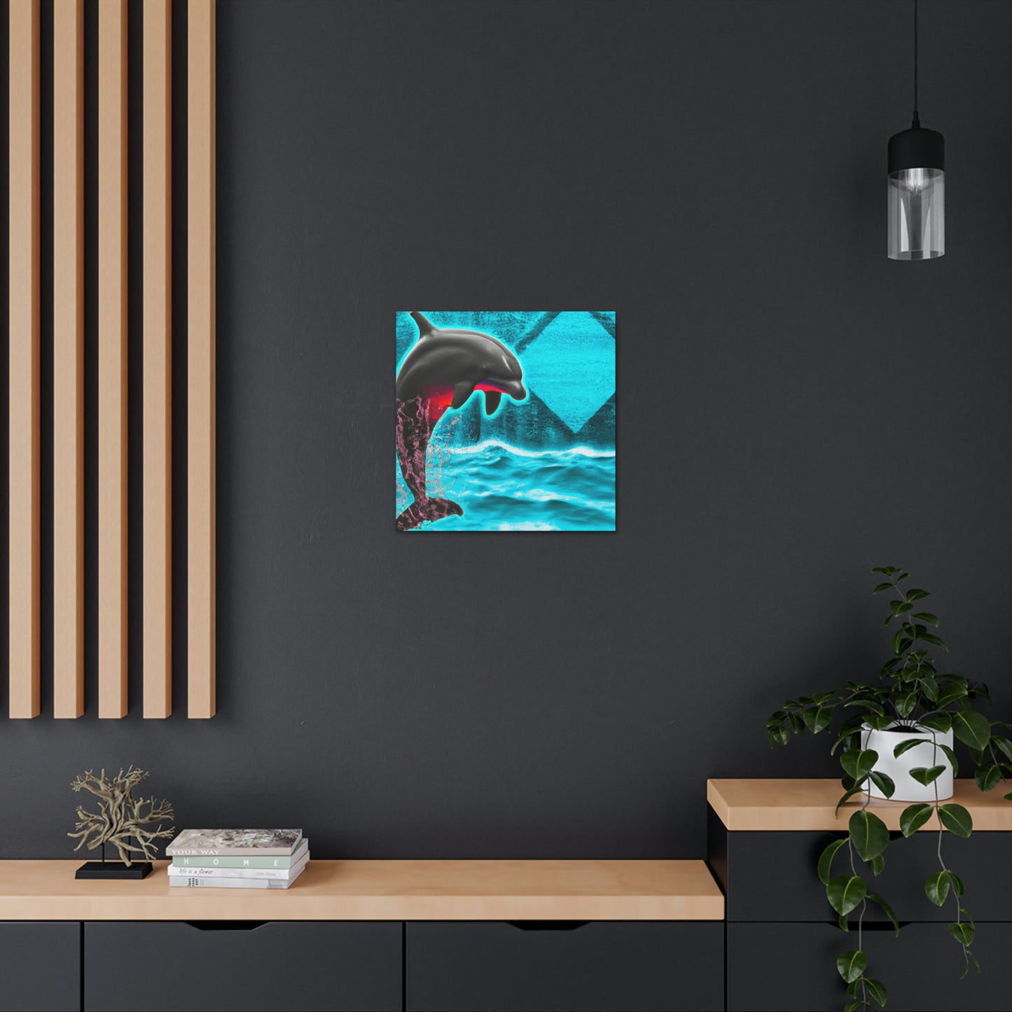 Dancing Dolphin Splash - Canvas