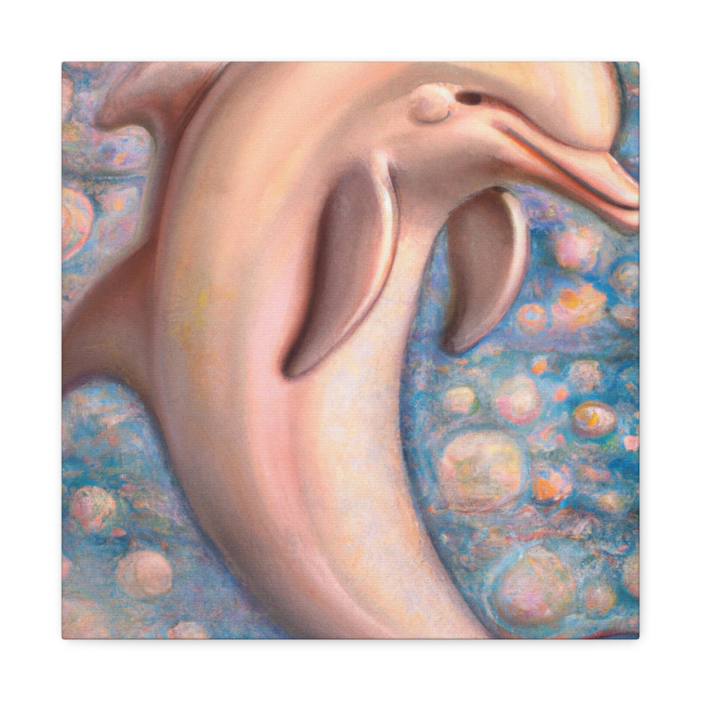 "Dolphin Dance Deco" - Canvas