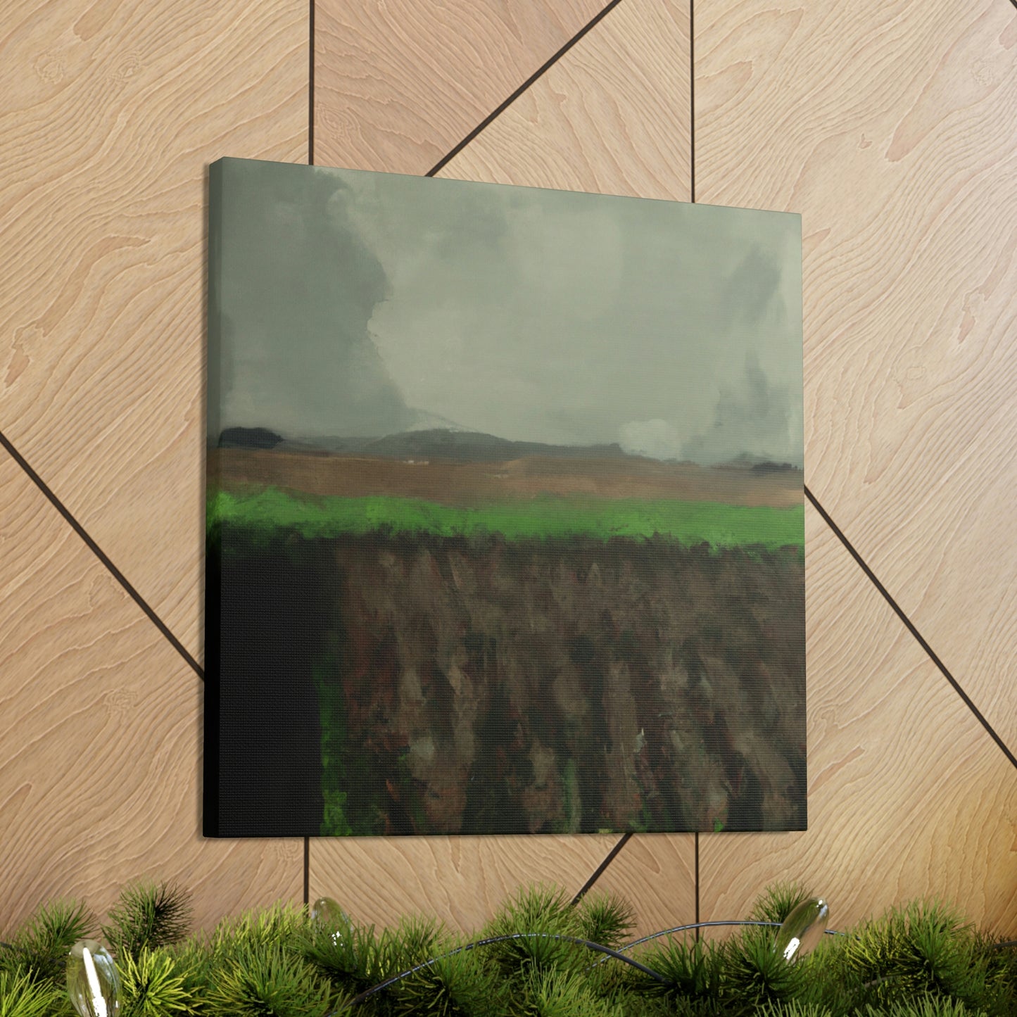 "Harvesting Corn Ablaze" - Canvas