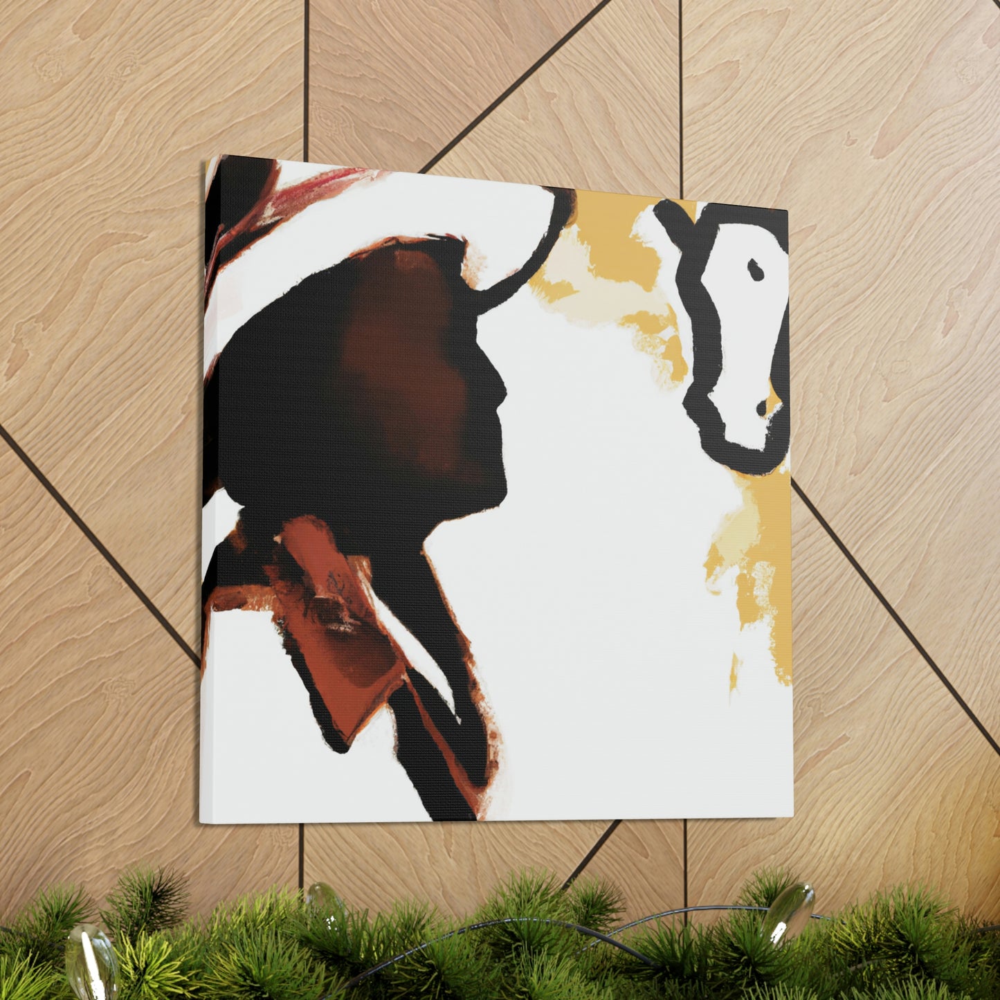 "Cowhide Covered Canvas" - Canvas