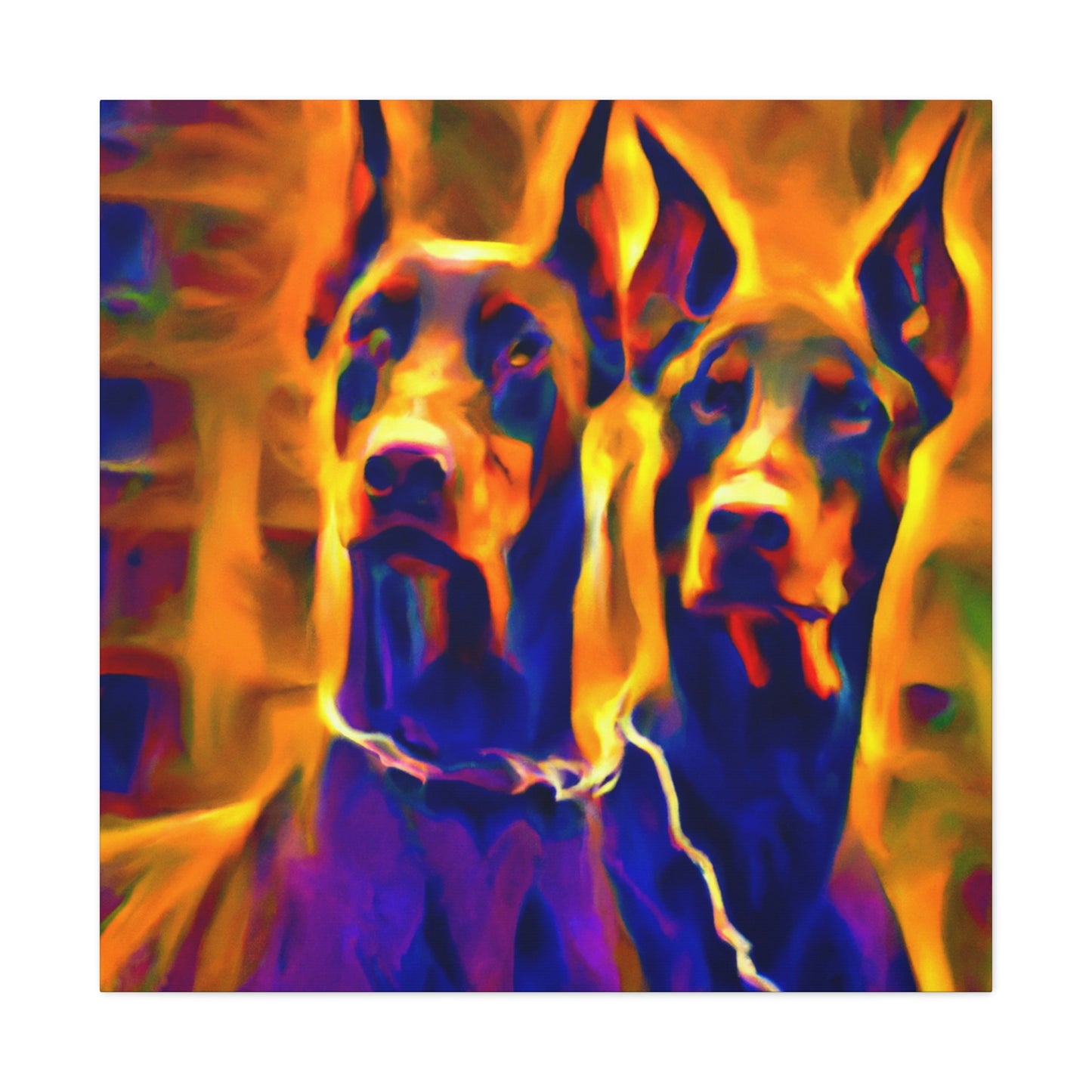 "Loyal Doberman Dreams" - Canvas