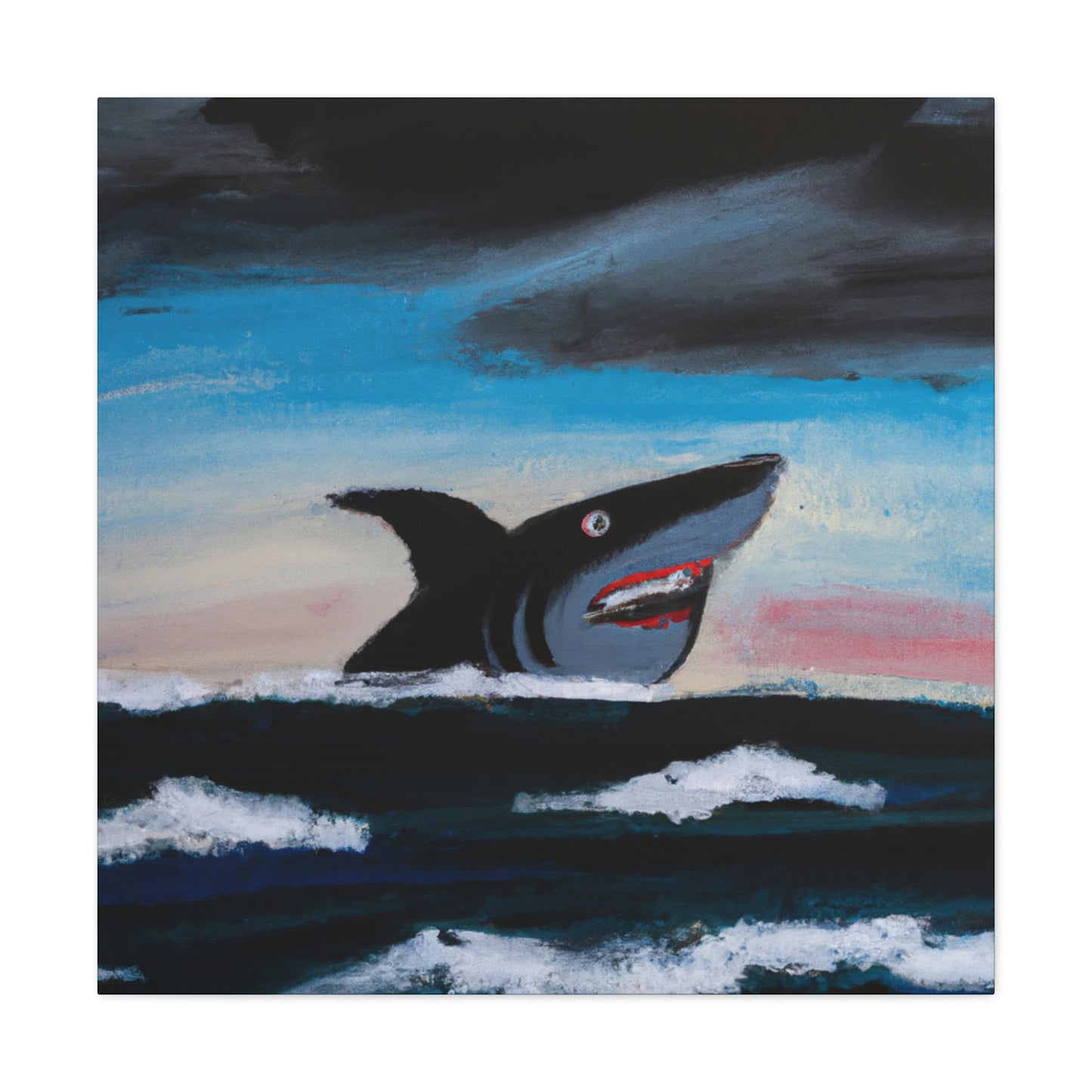 Shark in Abstract Vision - Canvas