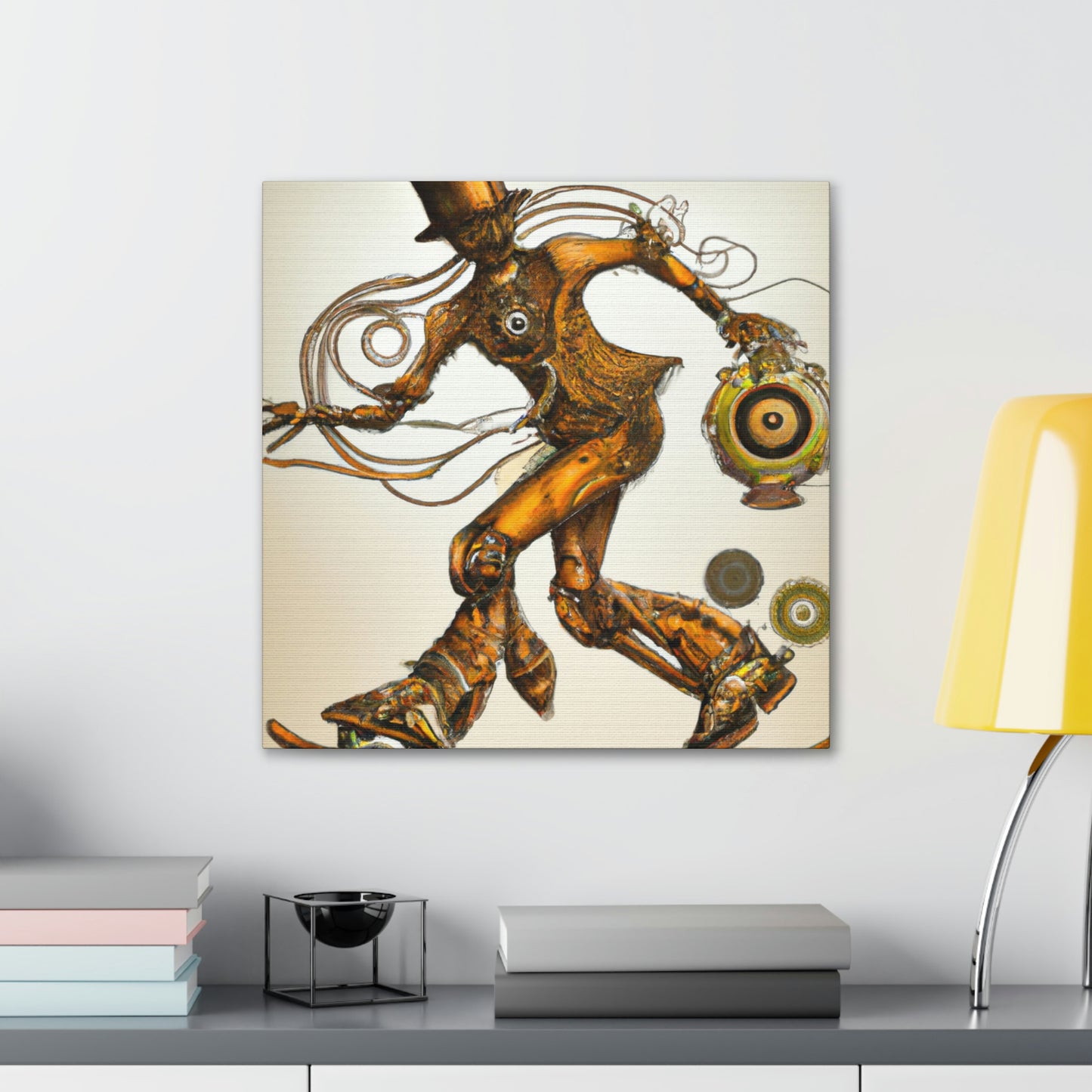 Skateboarding in Steampunk - Canvas