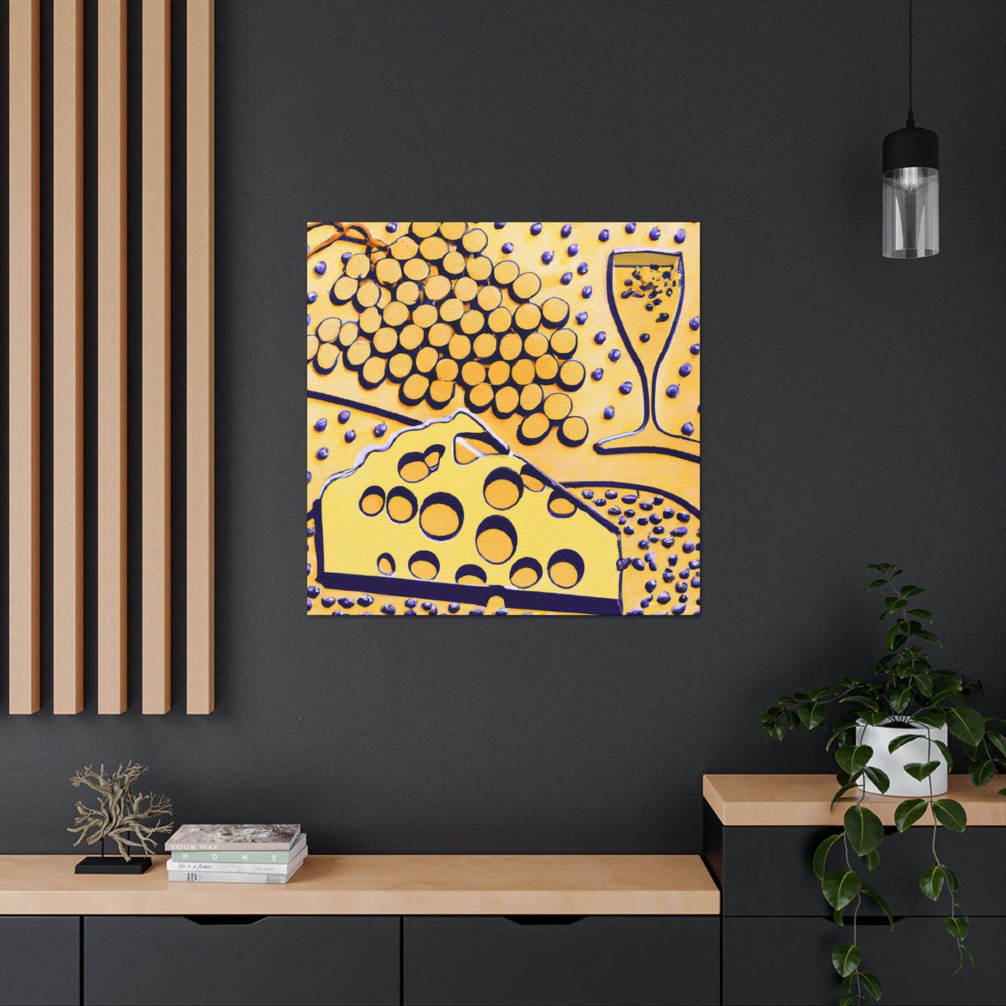 Cheese Grapes Mosaic - Canvas