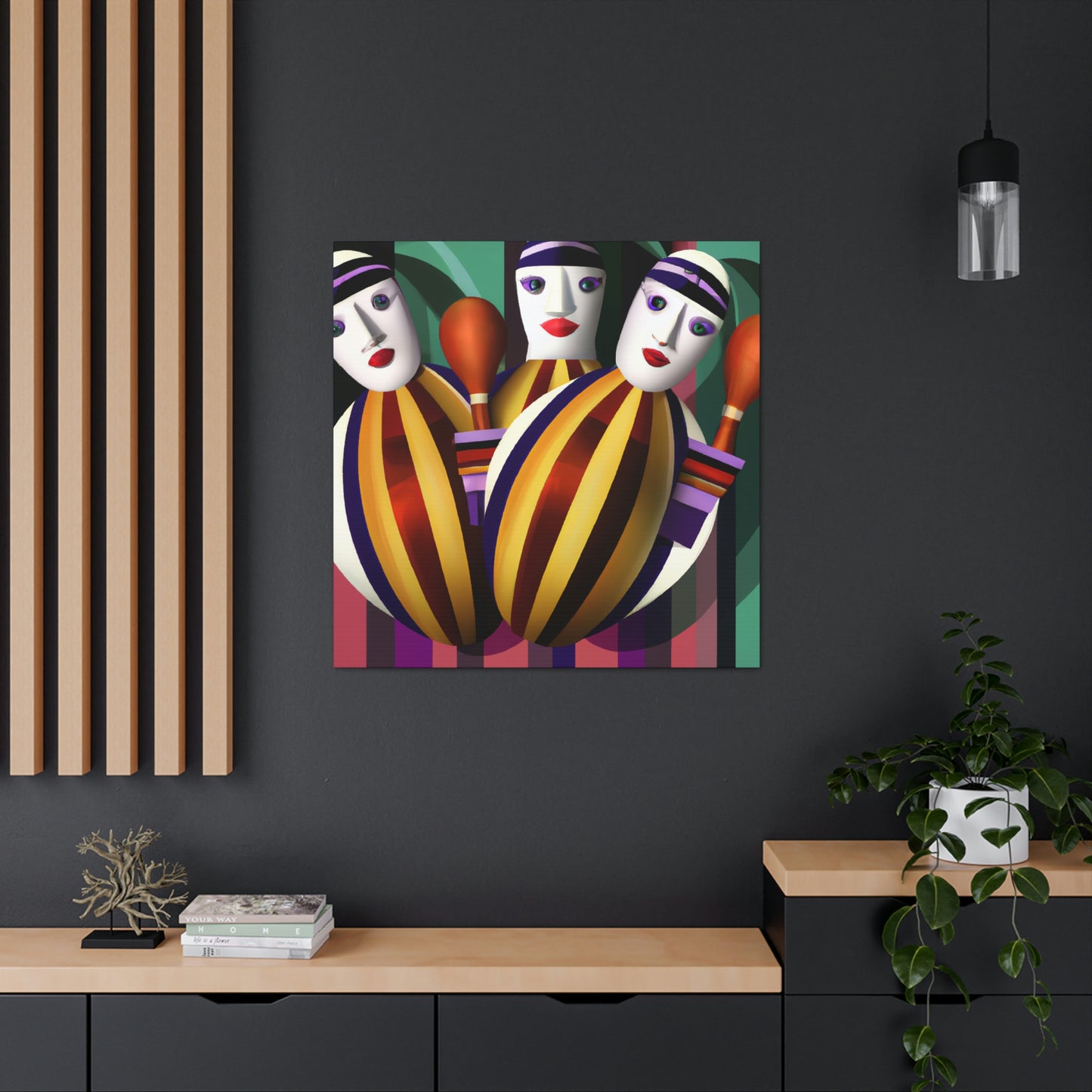 "Twirling Maracas Symphony" - Canvas