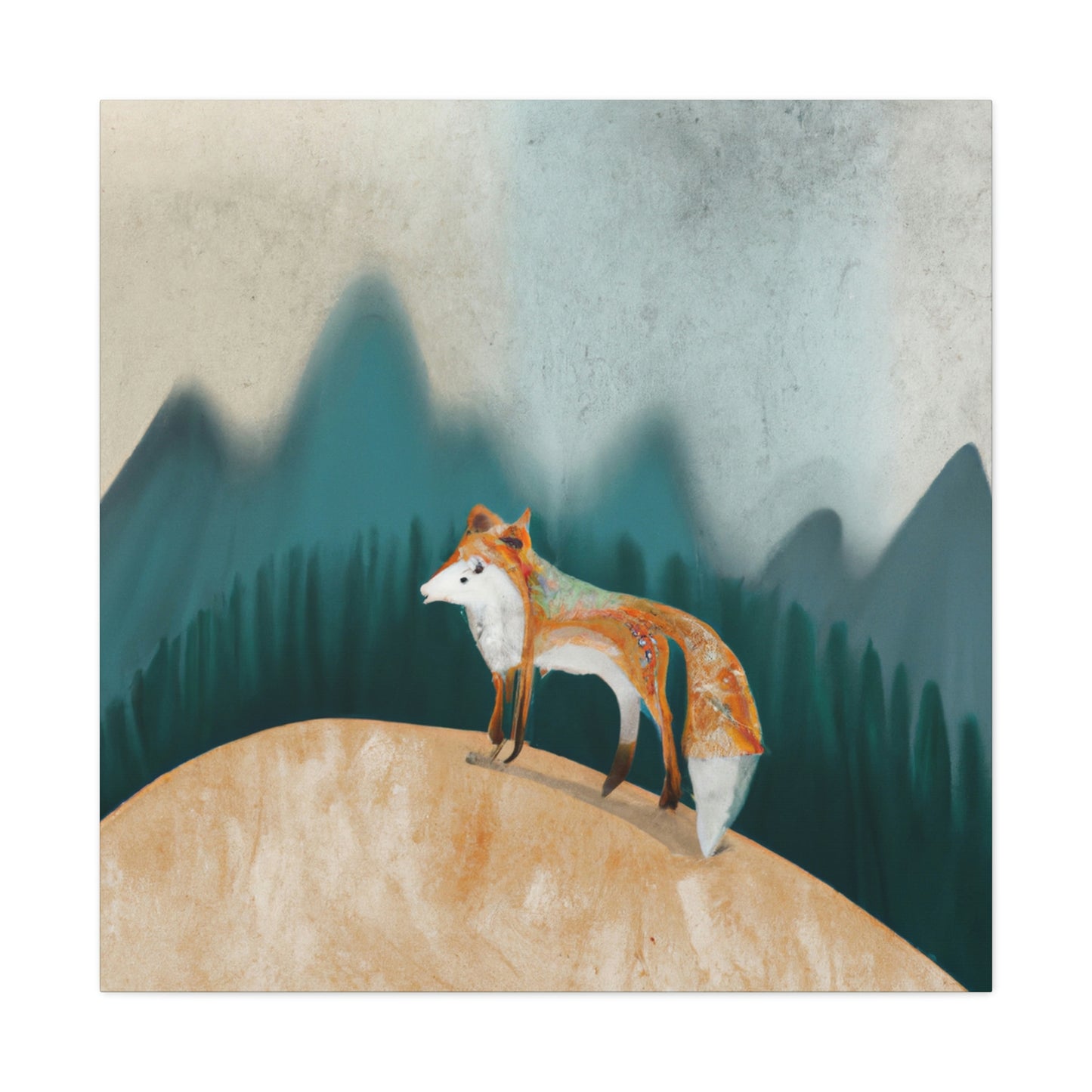 Fox On a Journey - Canvas