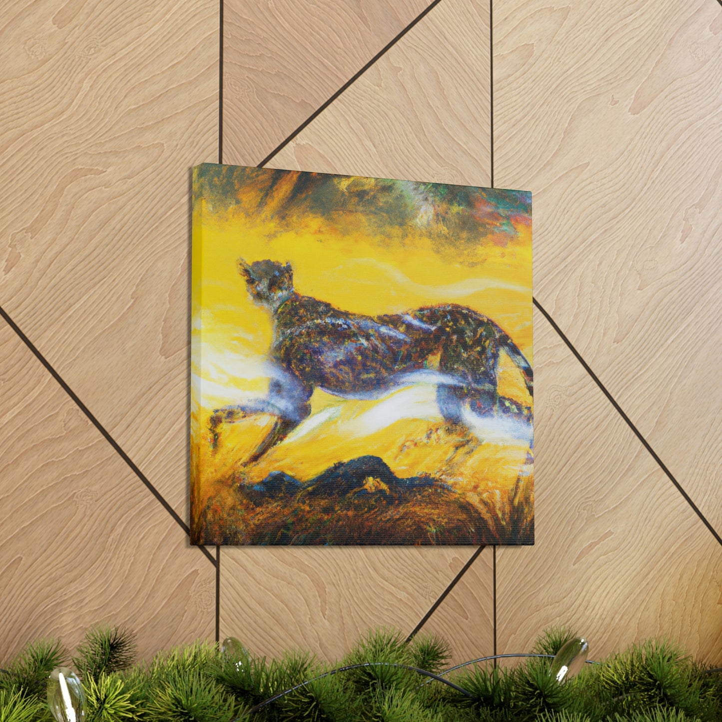 "Cheetah in Art Deco" - Canvas