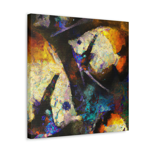 Glimmering Angelfish Painting - Canvas