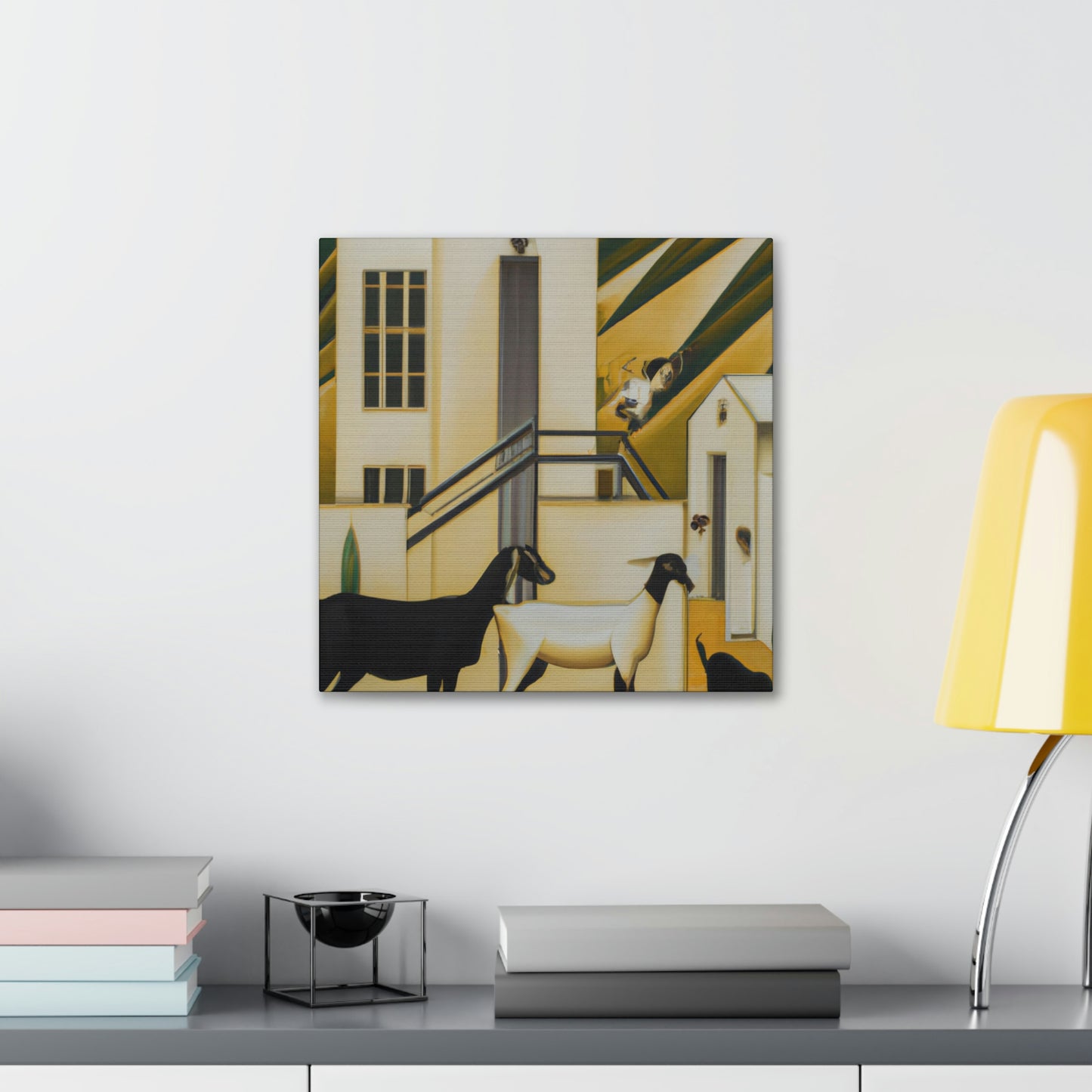 "Goat in Glamourous Gold" - Canvas