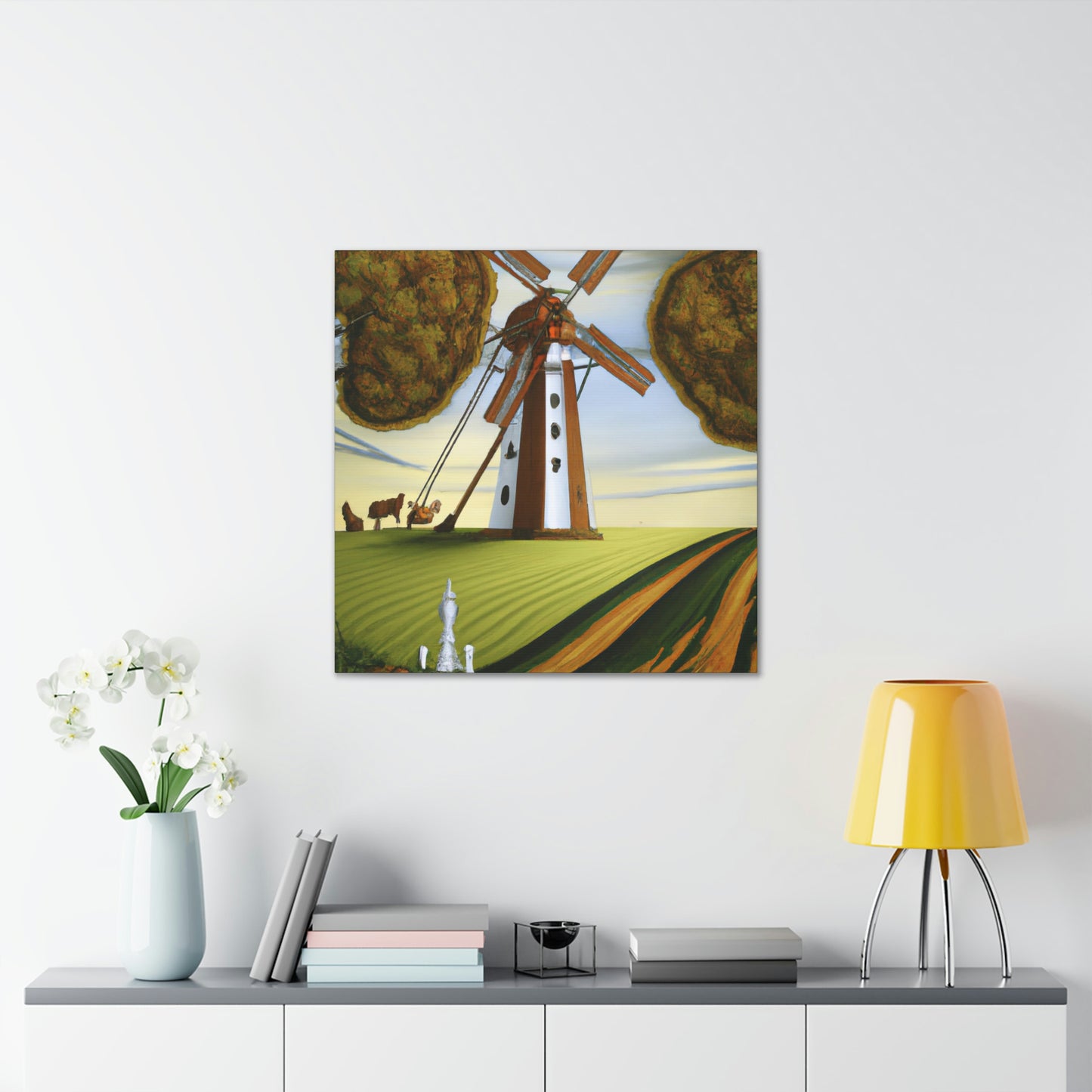 Windmill in Bloomtime - Canvas