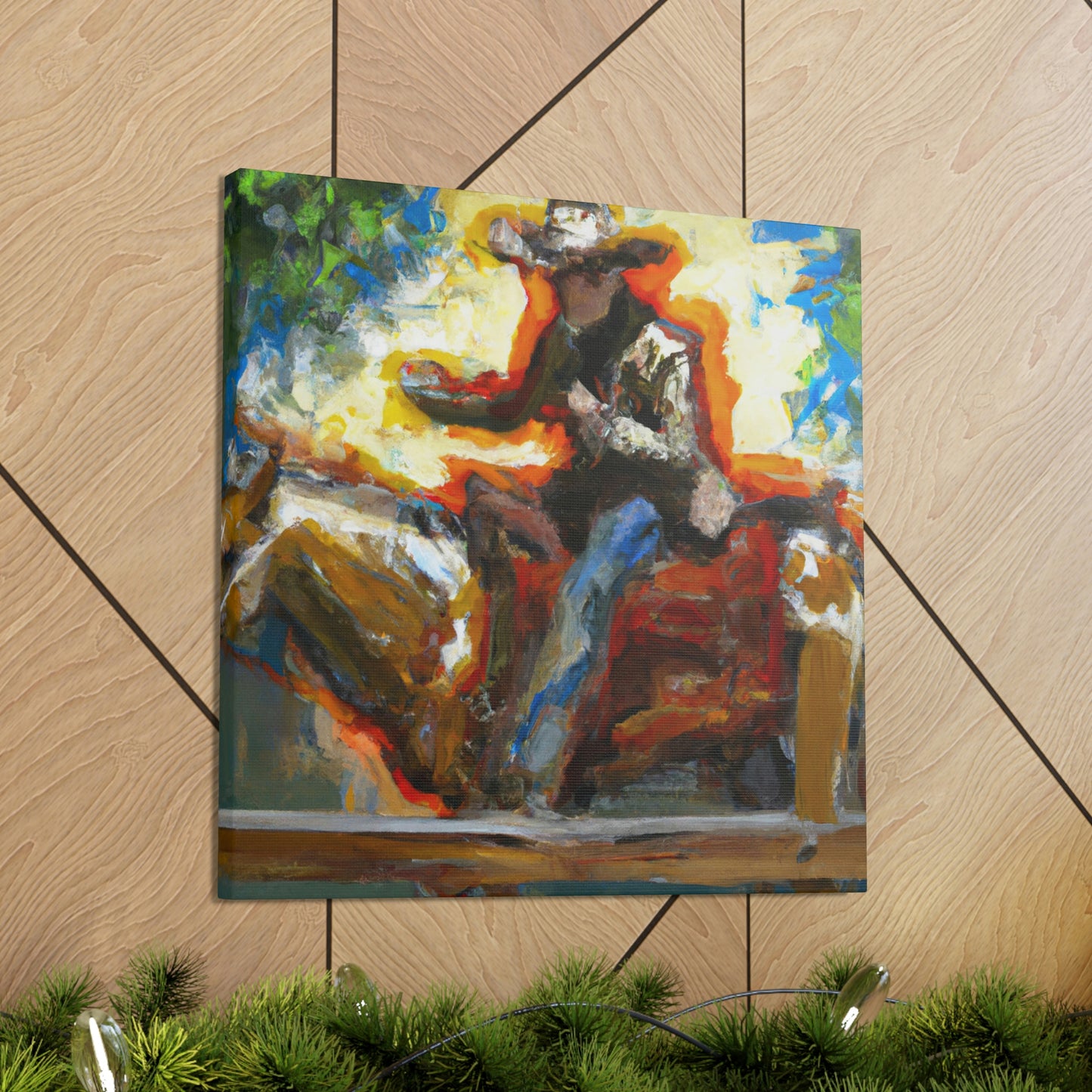 "Cowboy at Resting Point" - Canvas