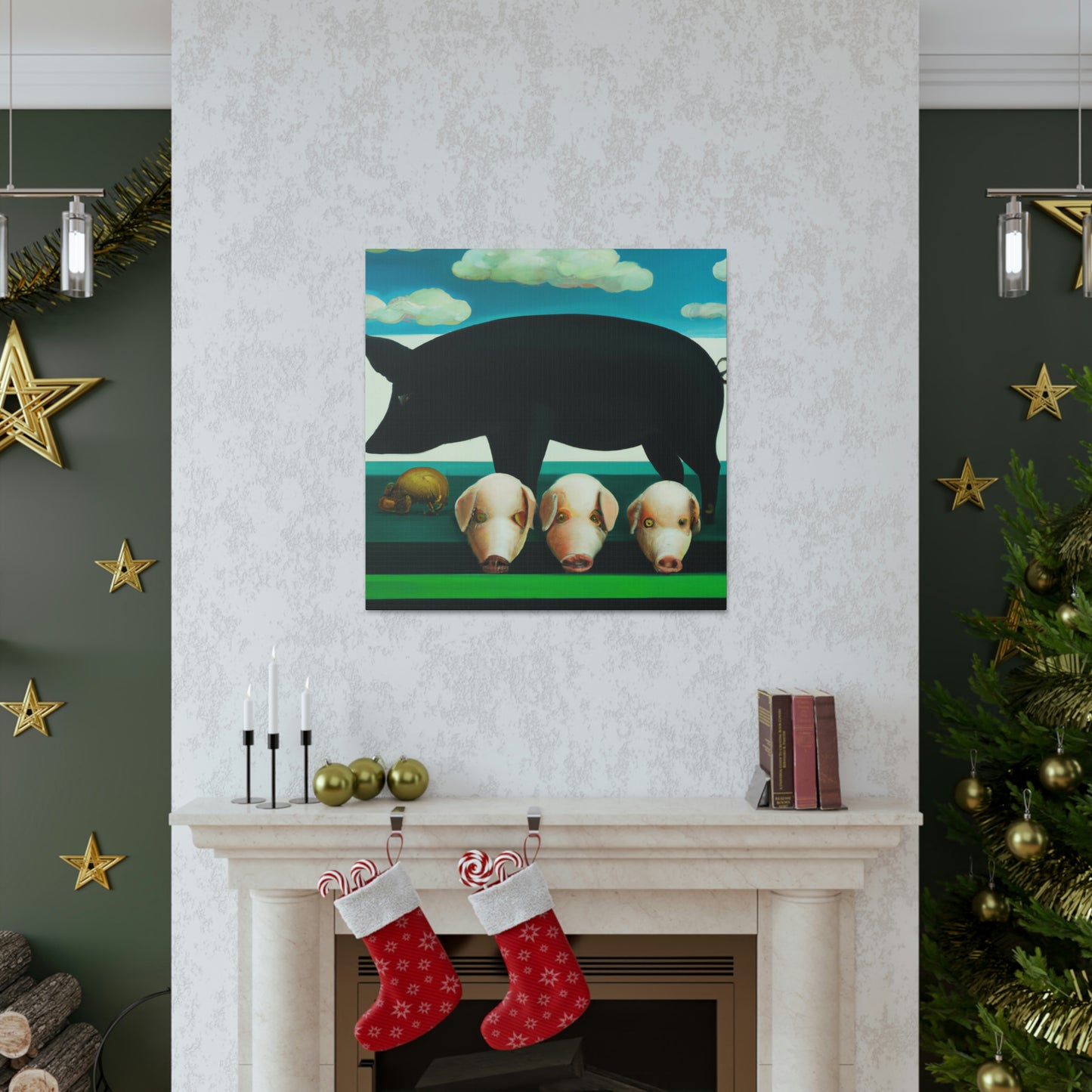 Pigs in Minimalism - Canvas