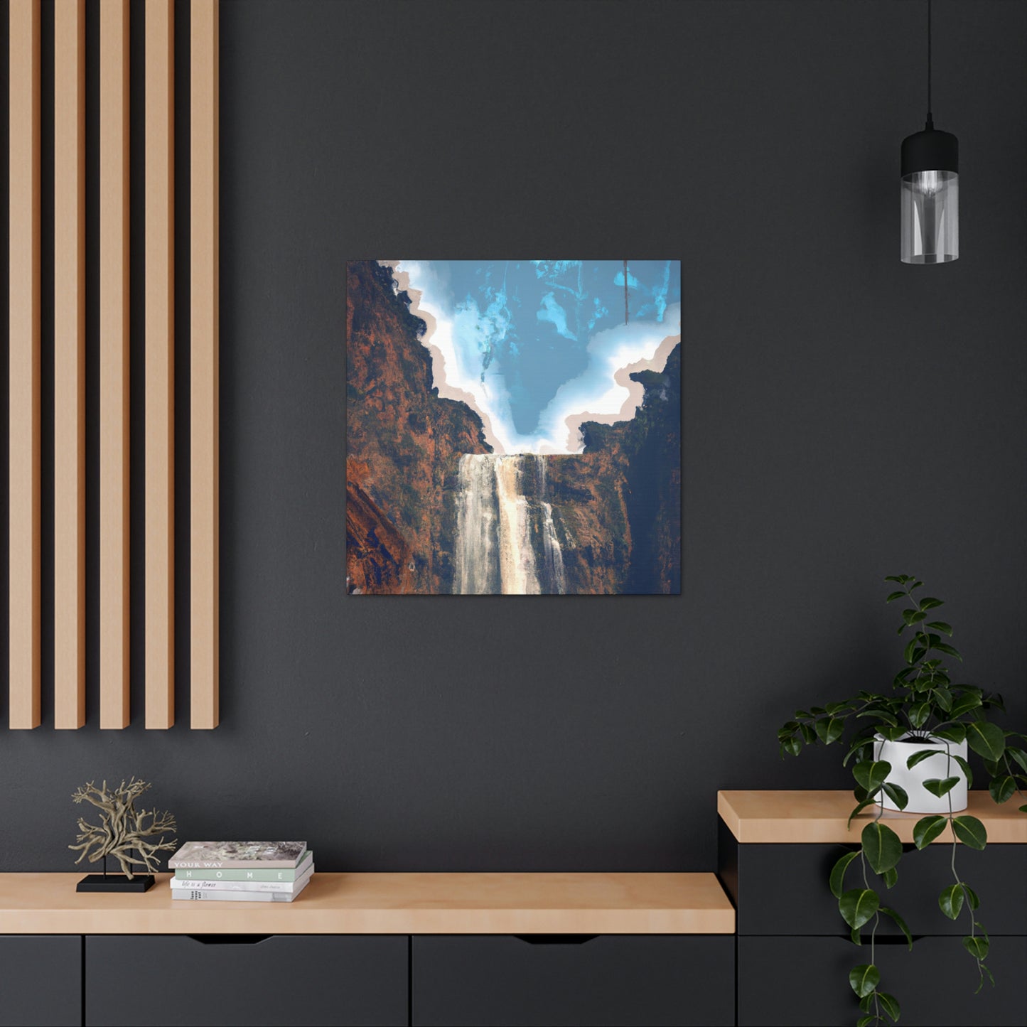 "The Mighty Waterfall Scene" - Canvas