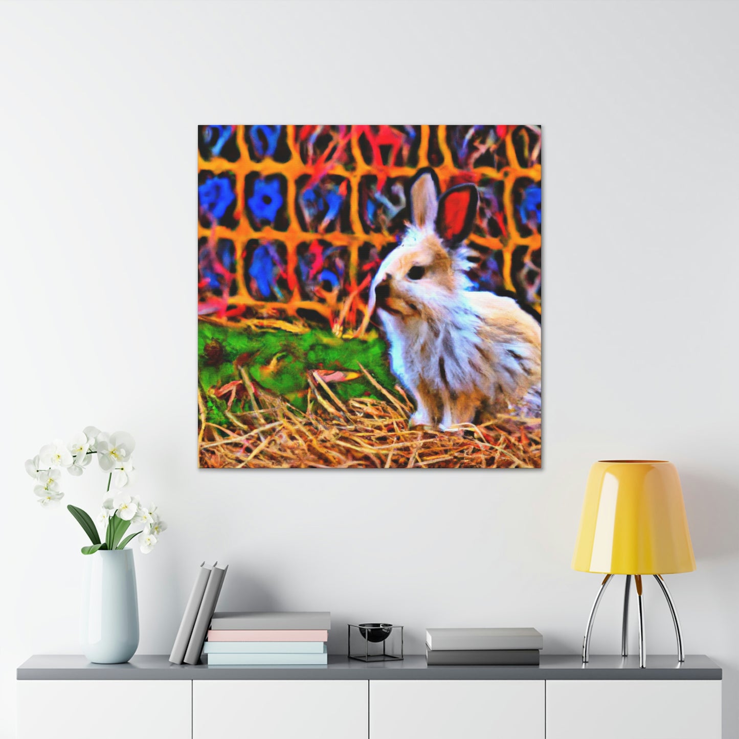 Rabbit in Digital Dreams - Canvas