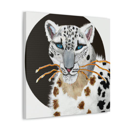 Snow Leopard Slumbering - Canvas