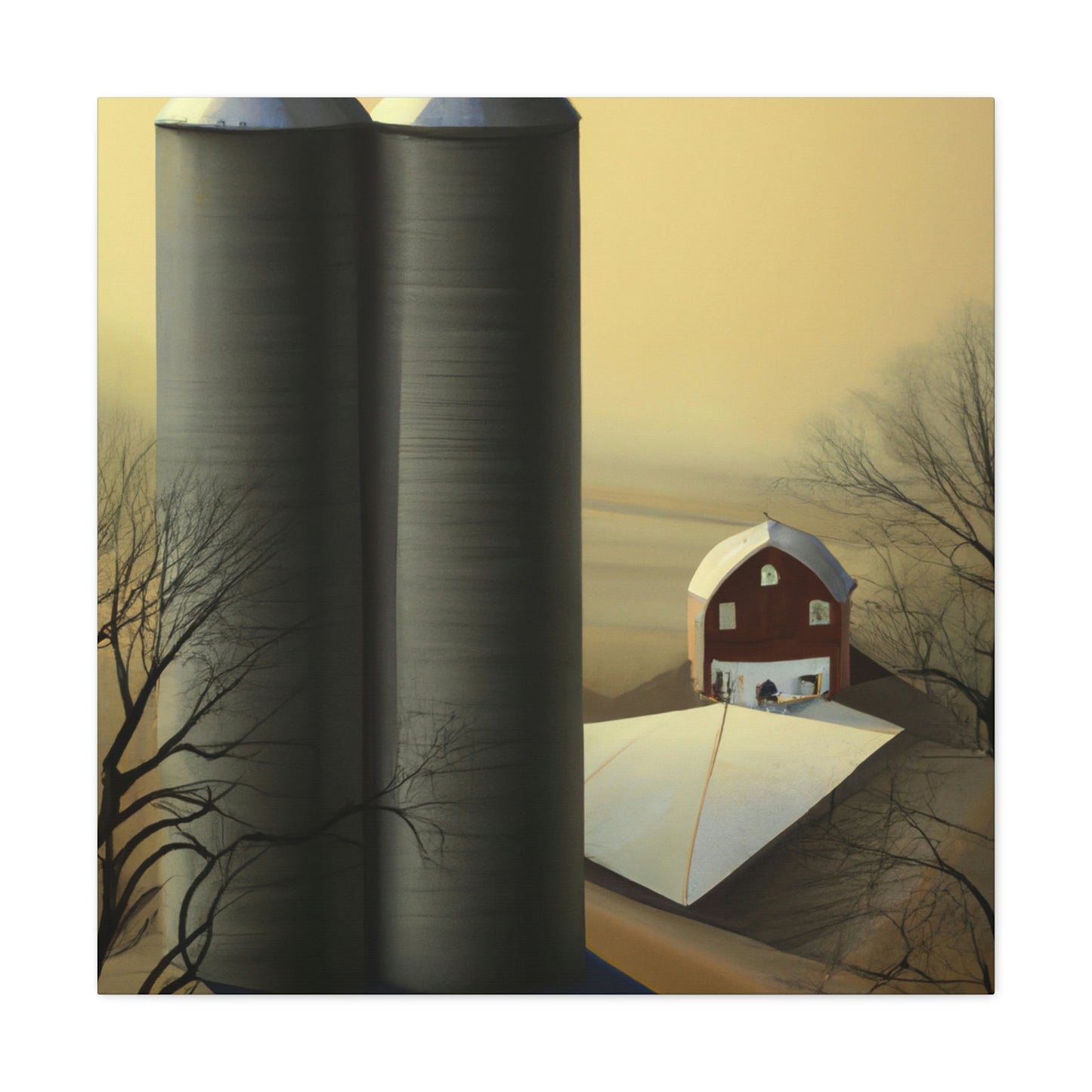 Silos in Surrealism - Canvas