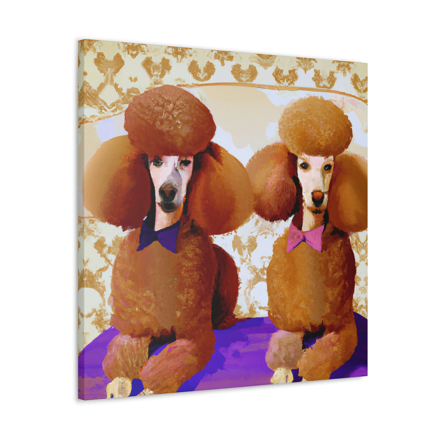 "Poodle in Art Deco" - Canvas