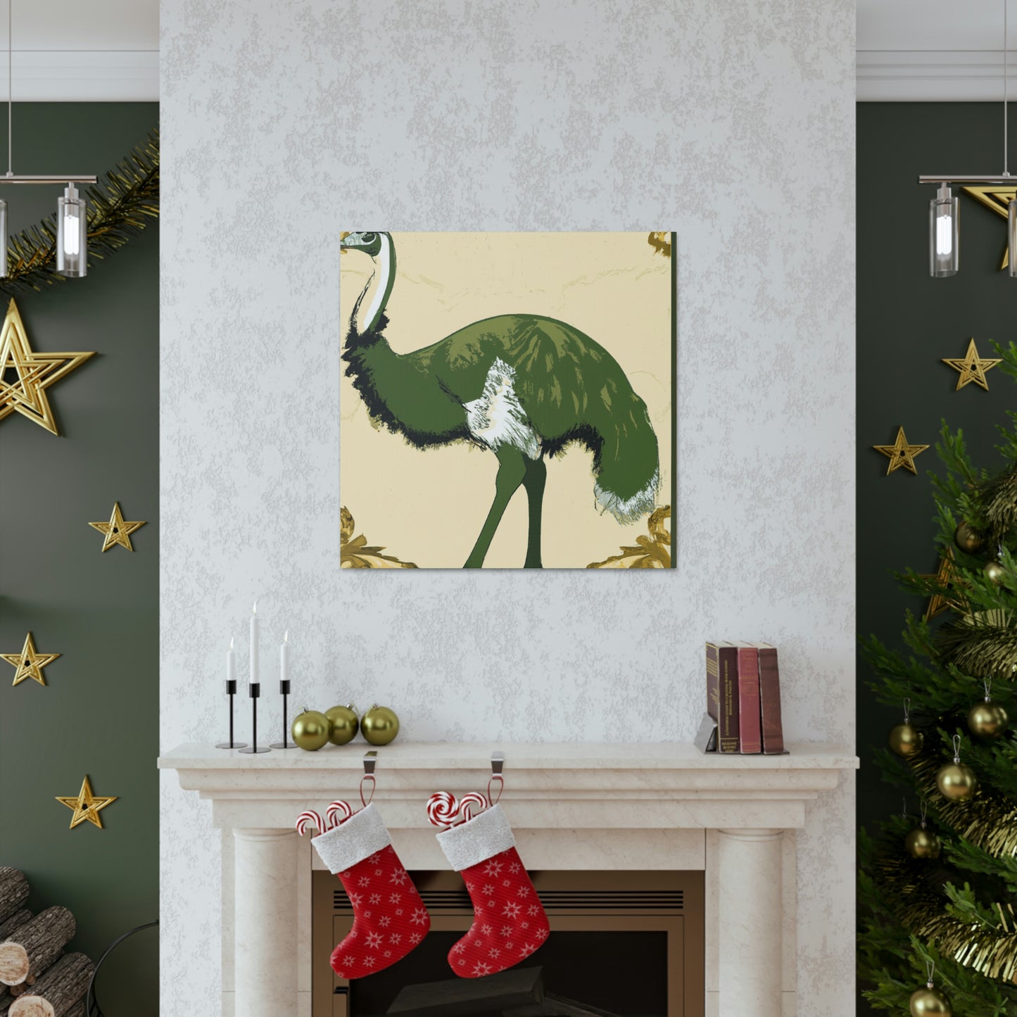 "Emu's Glittering Plumage" - Canvas