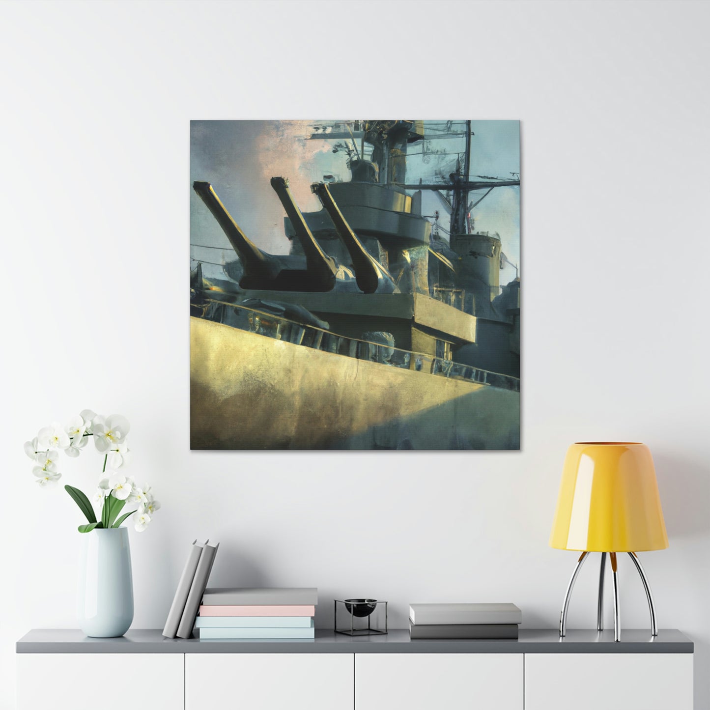 "Battleship in Fog" - Canvas