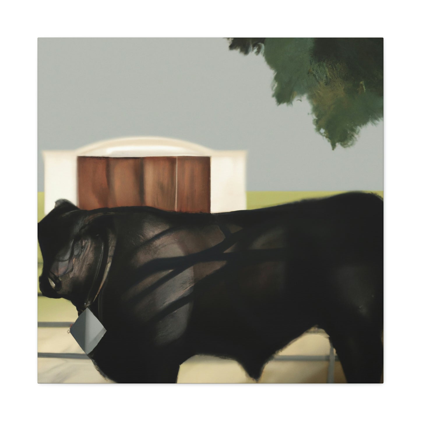 "Black Angus, Art Deco" - Canvas