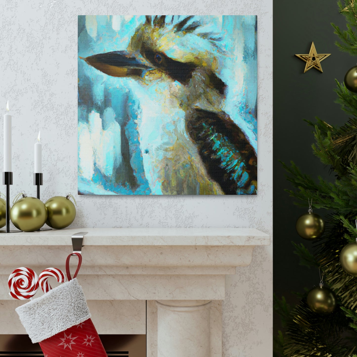 Kookaburra in Flight - Canvas