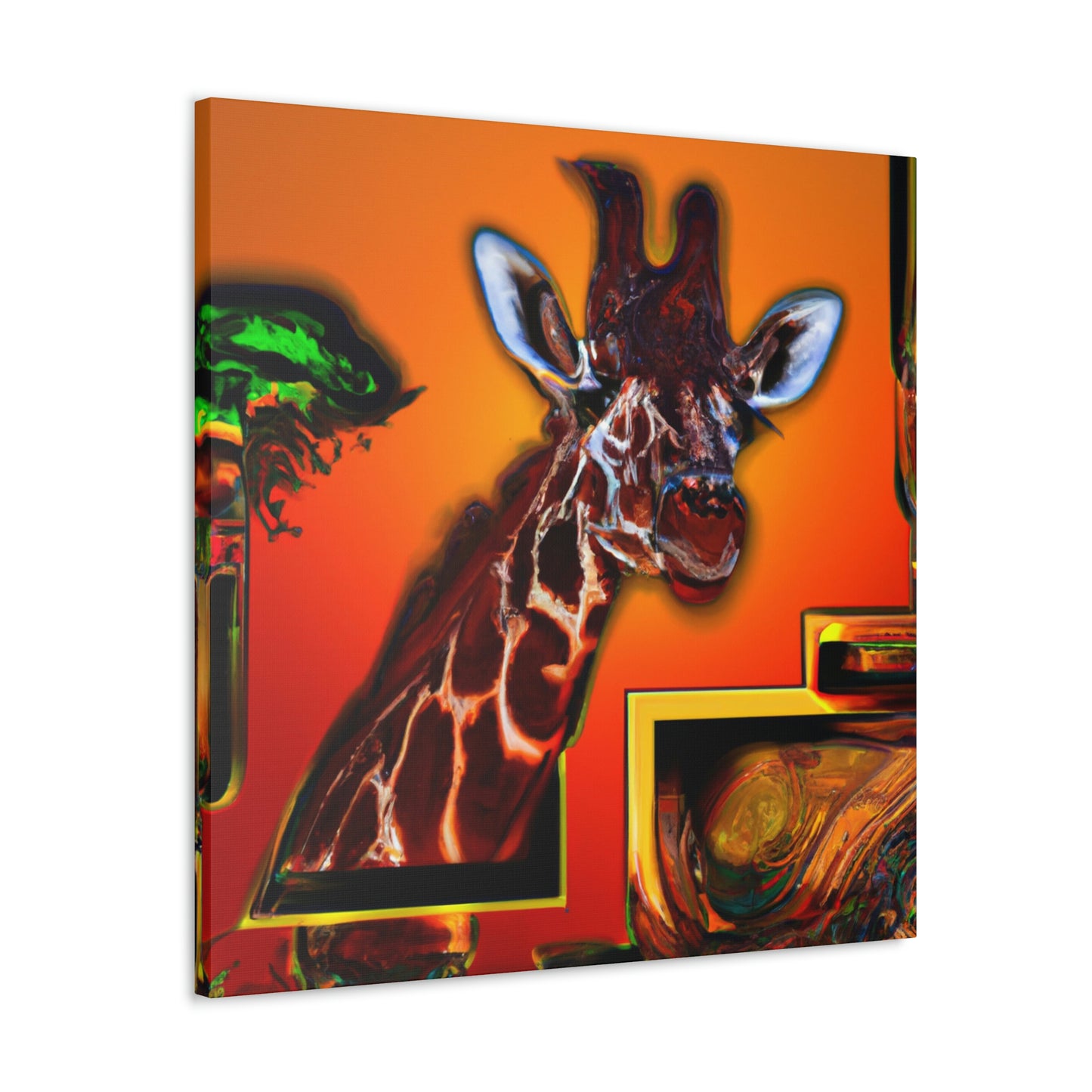 Giraffe in Art Deco - Canvas