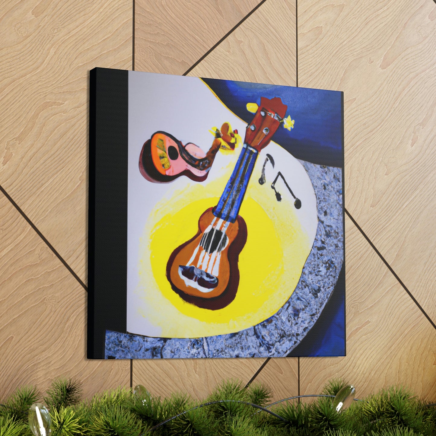 "Ukelele Unfolds Surrealism" - Canvas