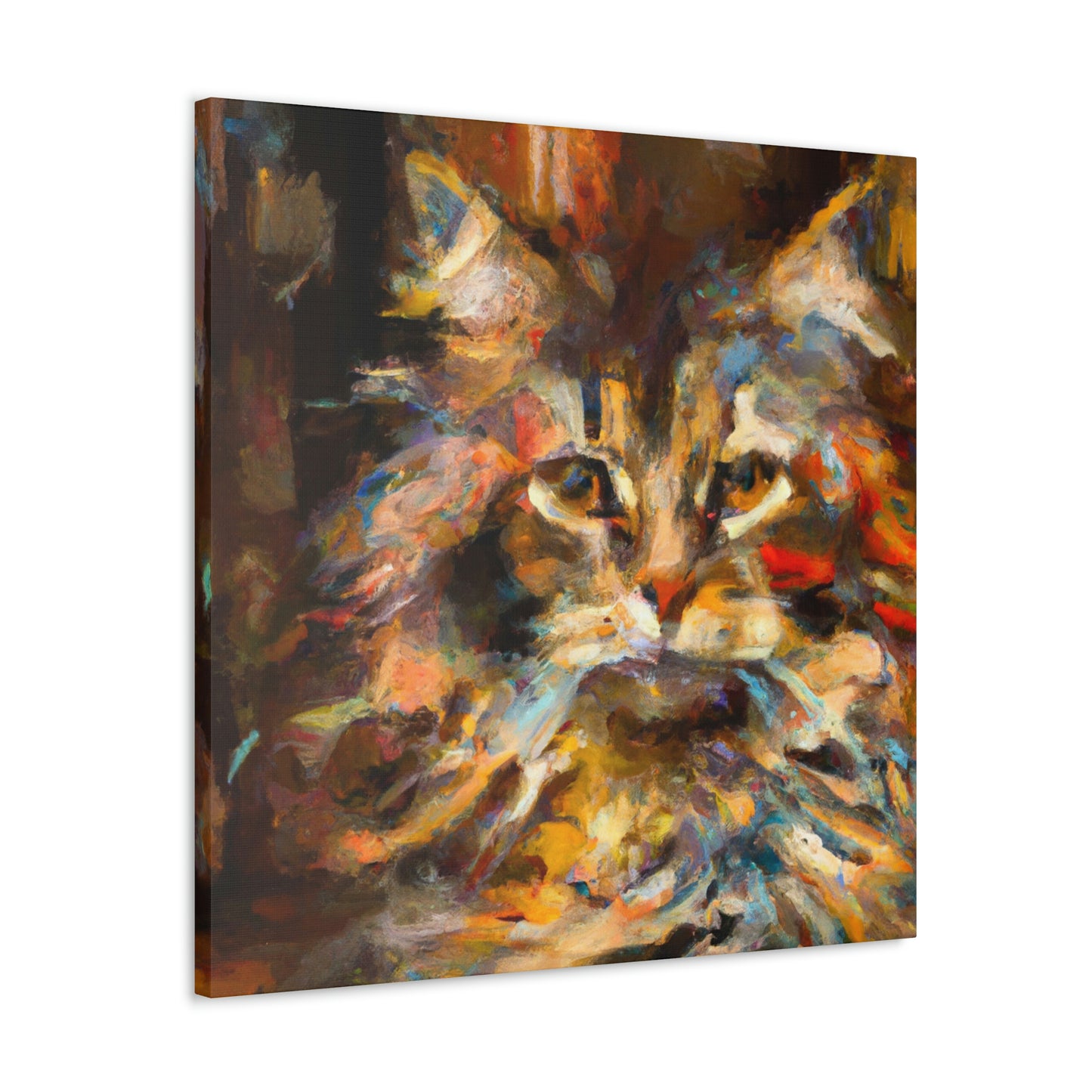 "Maine Coon Impressionism" - Canvas