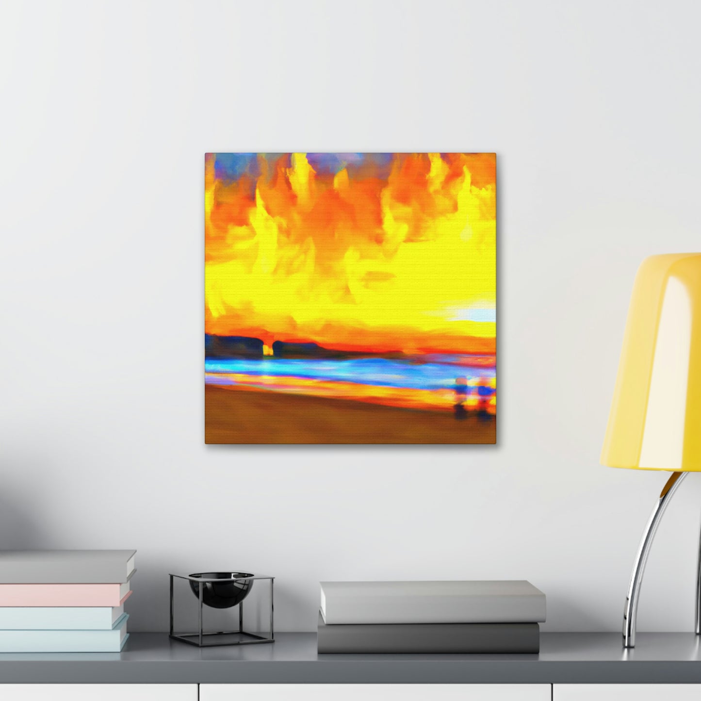 A Framed Glowing Sunset - Canvas