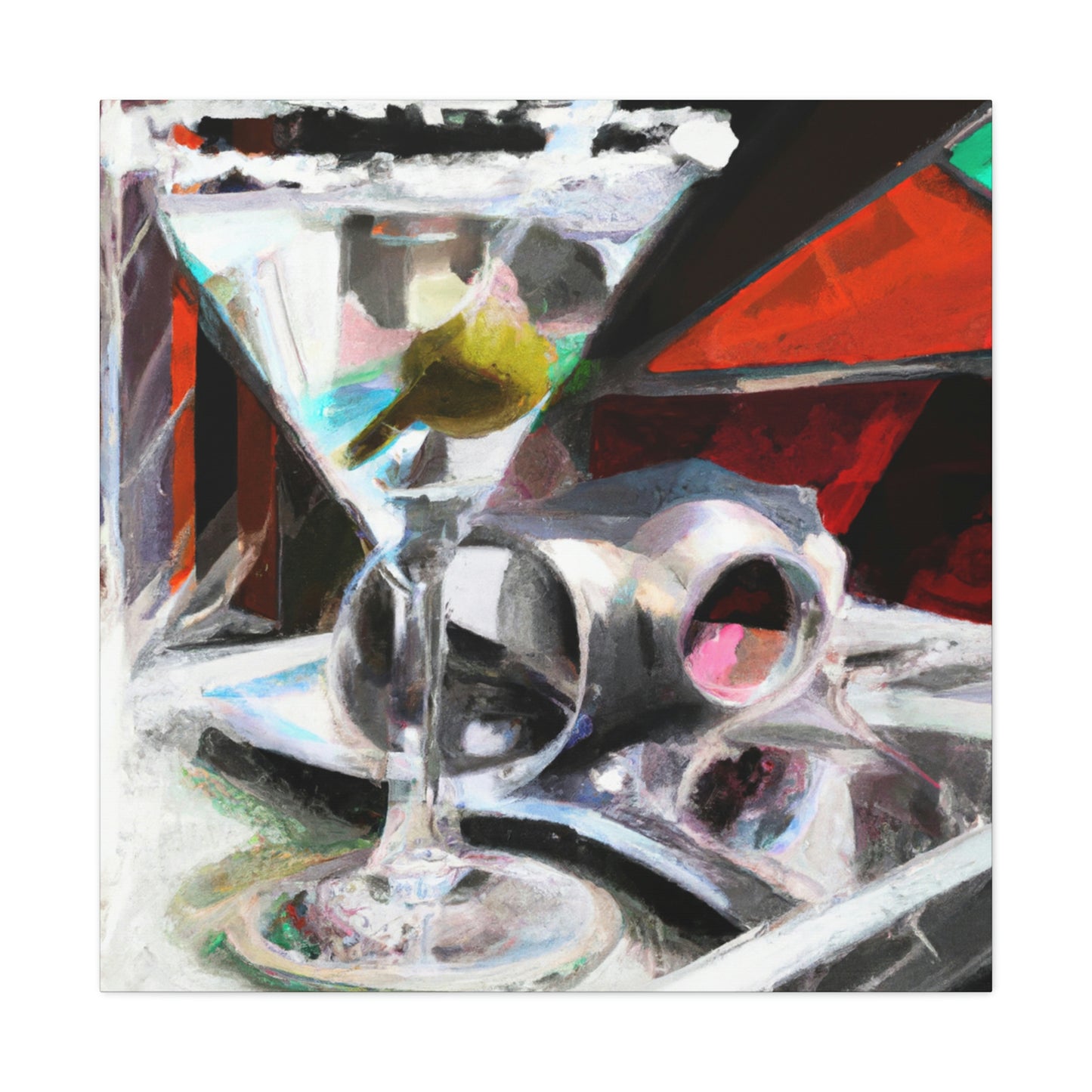 Martini Vibrant Reflection - Canvas