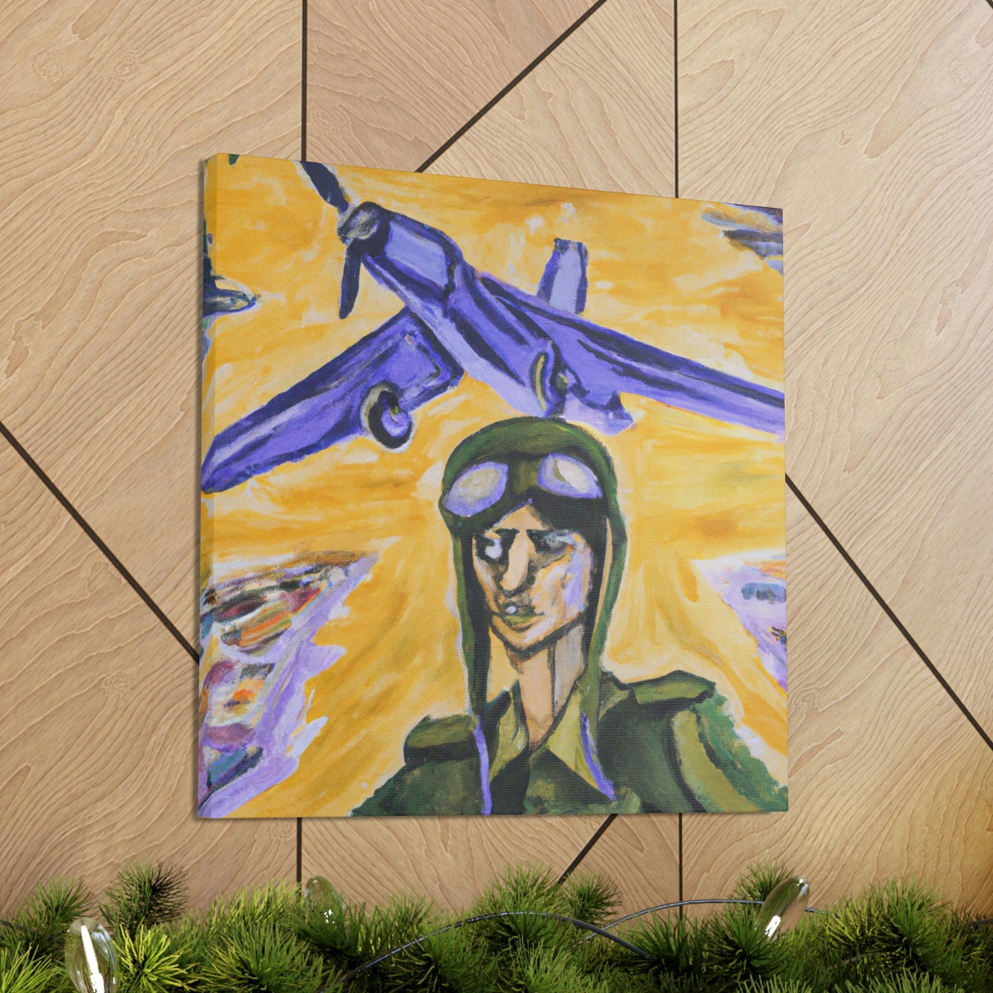 "Aviator in Expressionism". - Canvas