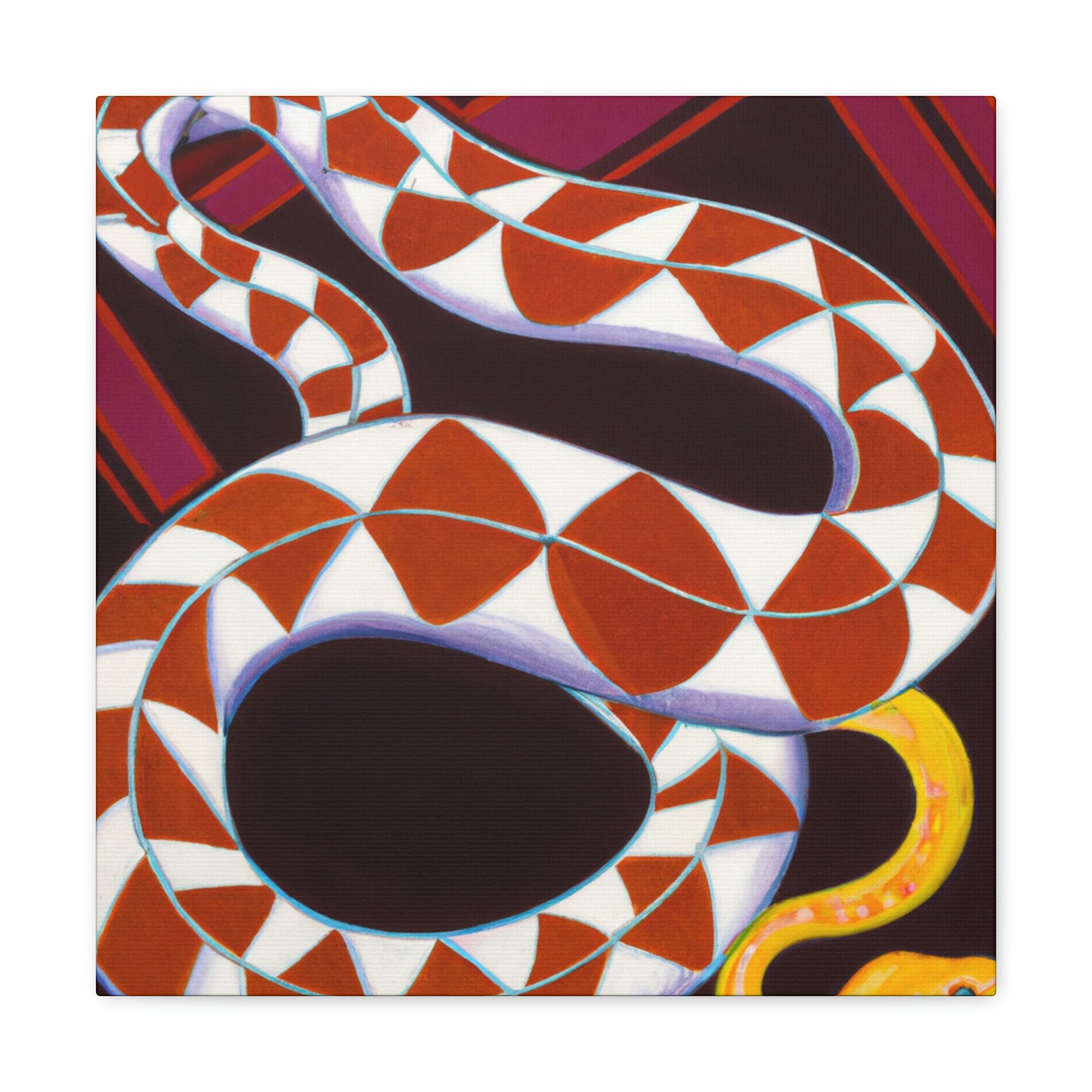 "Snake with Deco Poise" - Canvas