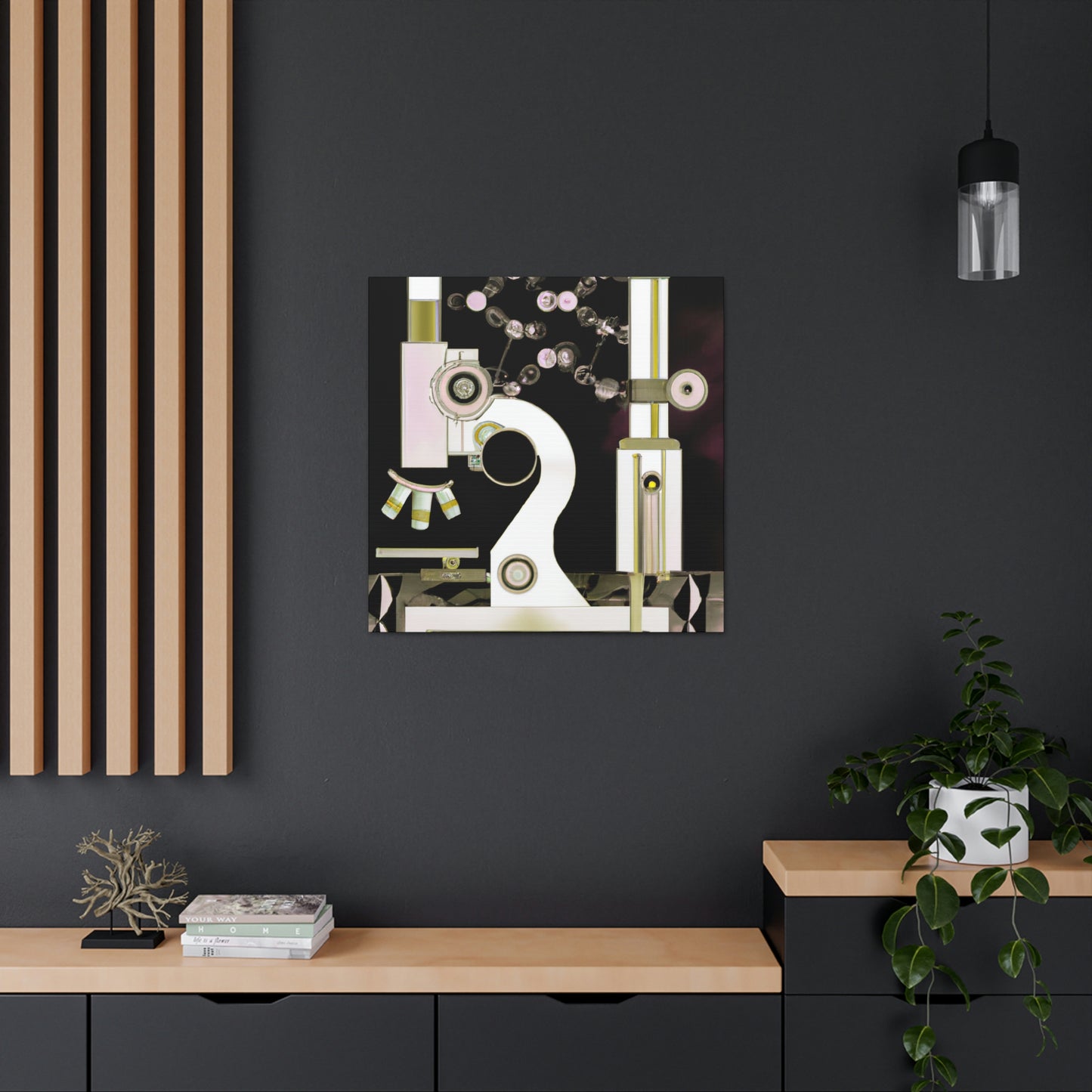 "Microscope Mastery Deco" - Canvas