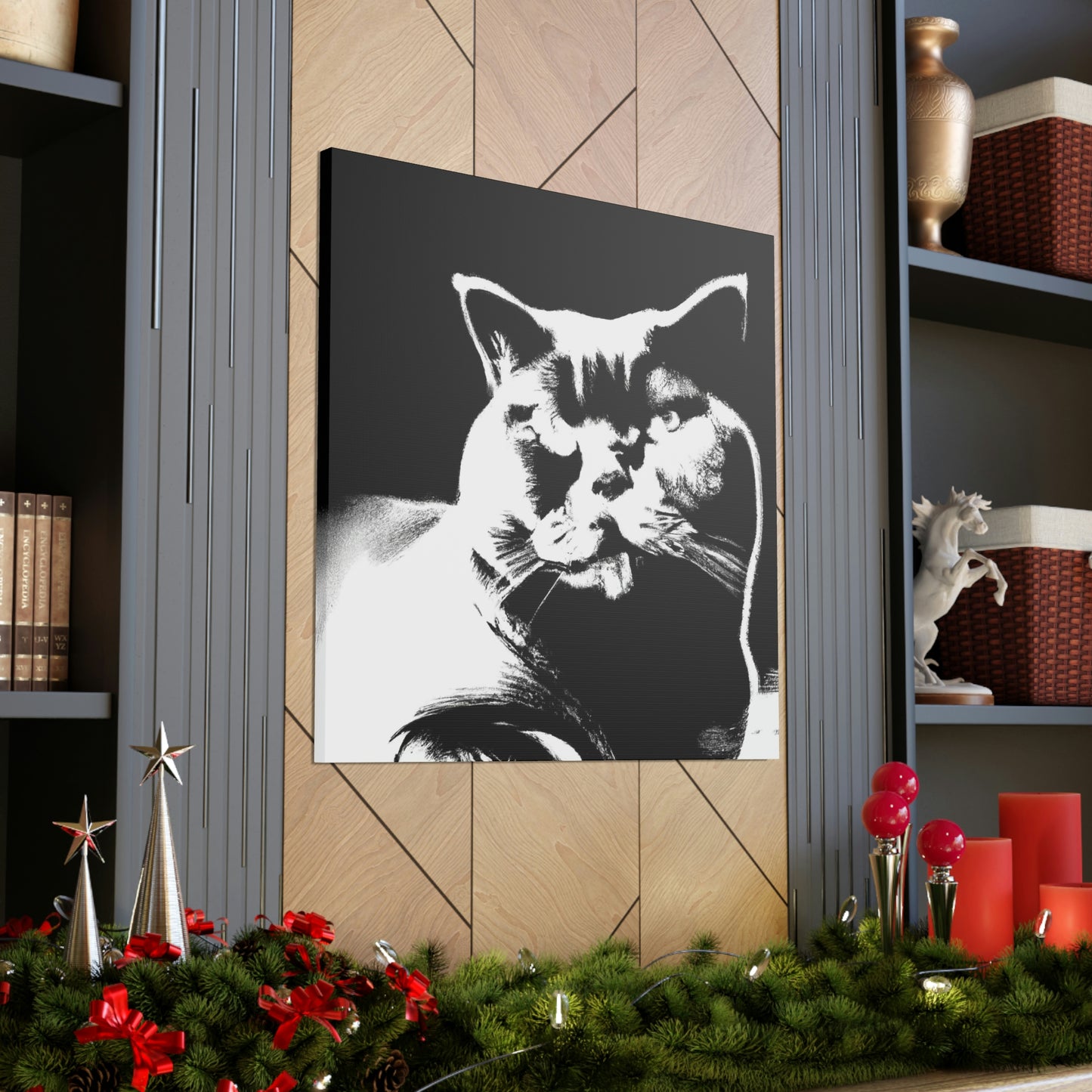 "Pop Britannia Cat Portrait" - Canvas