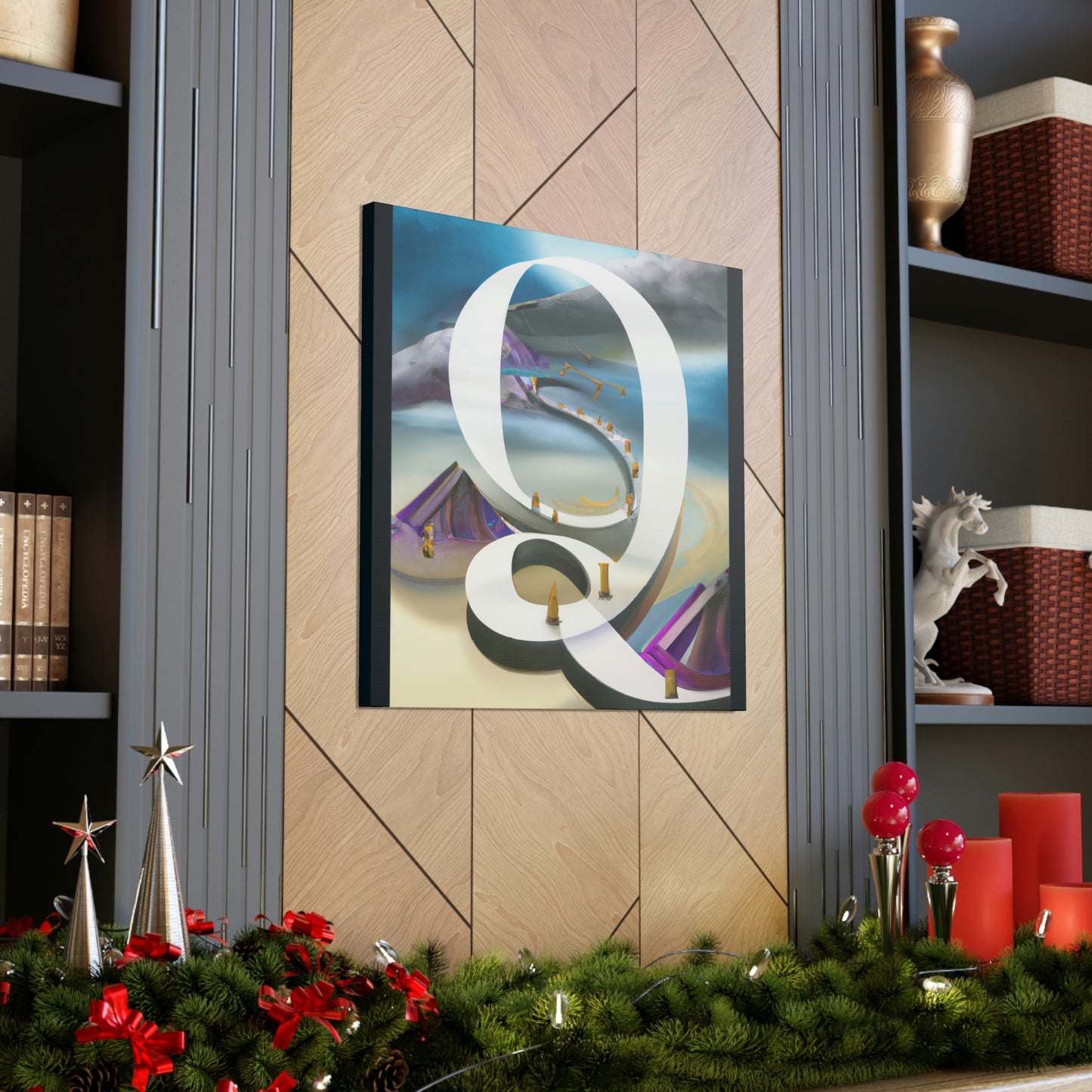 "Q in Art Deco" - Canvas