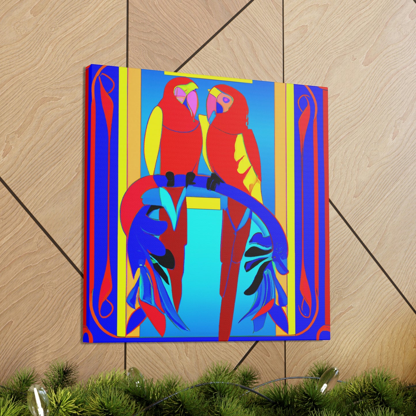 "Macaws of Metropolis" - Canvas