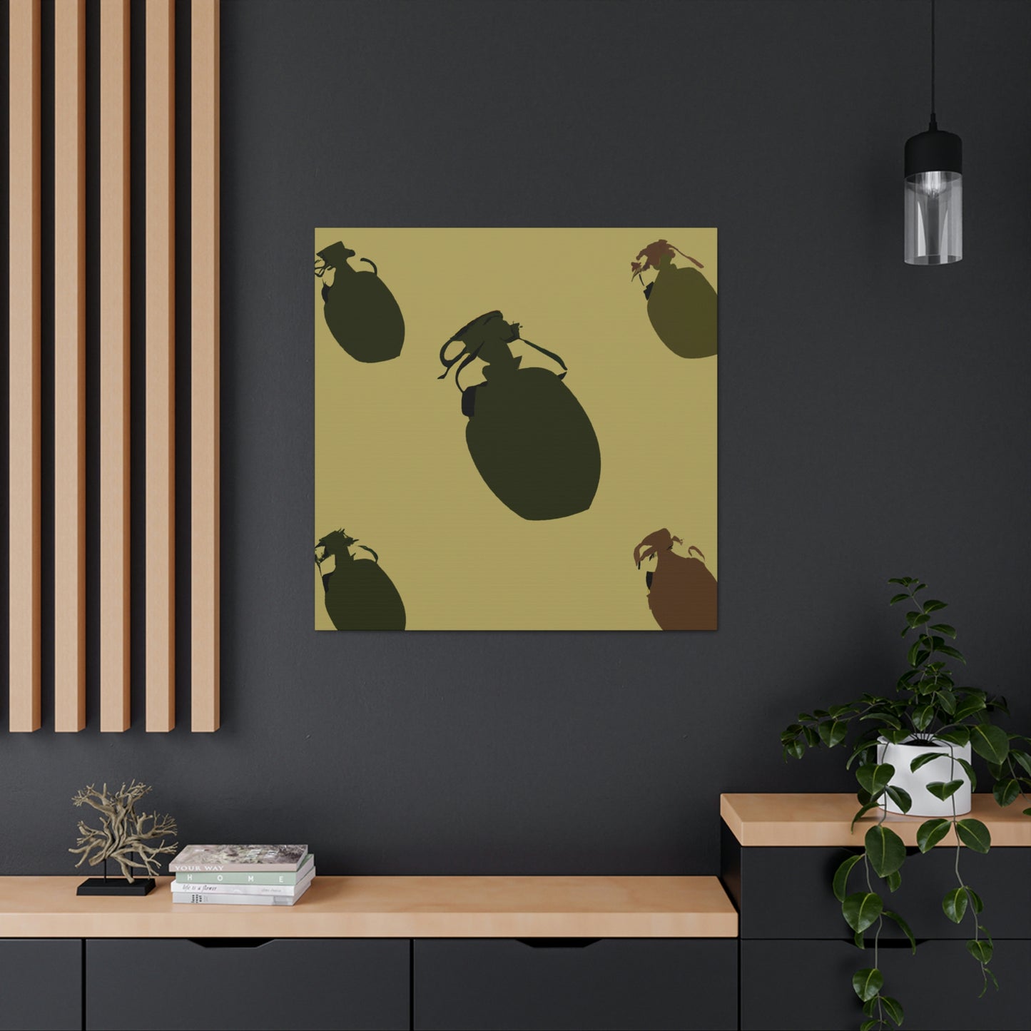 Grenades: Minimalist Art - Canvas