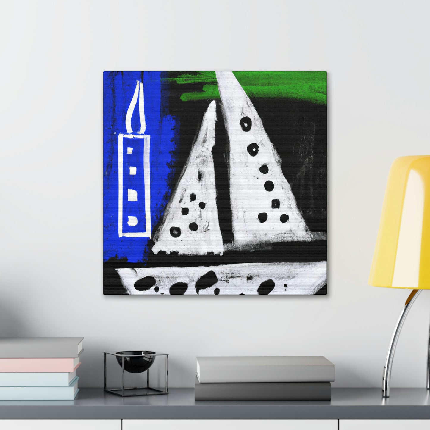 Yacht in Stillness. - Canvas