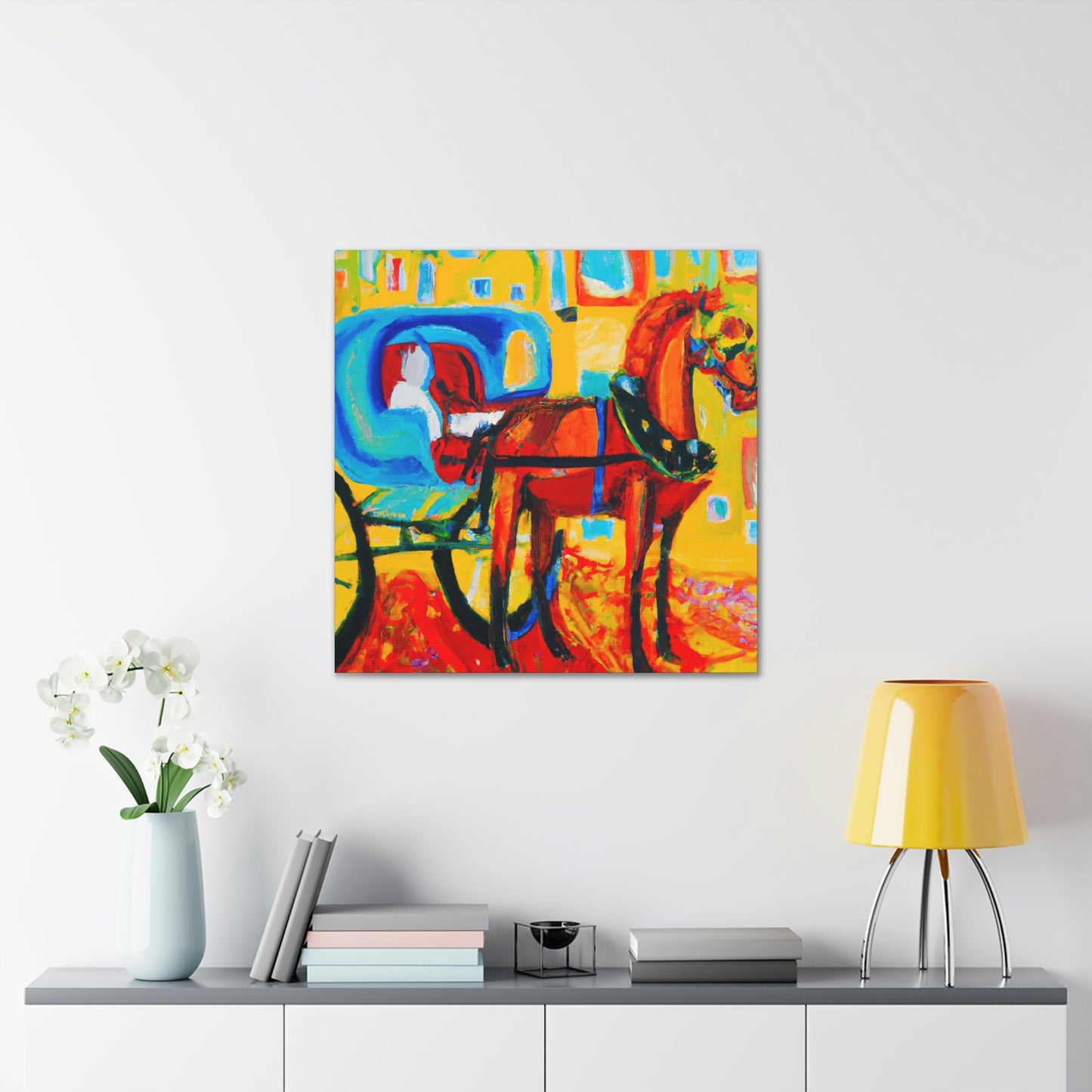 "Horse Drawn Carriage Ride" - Canvas