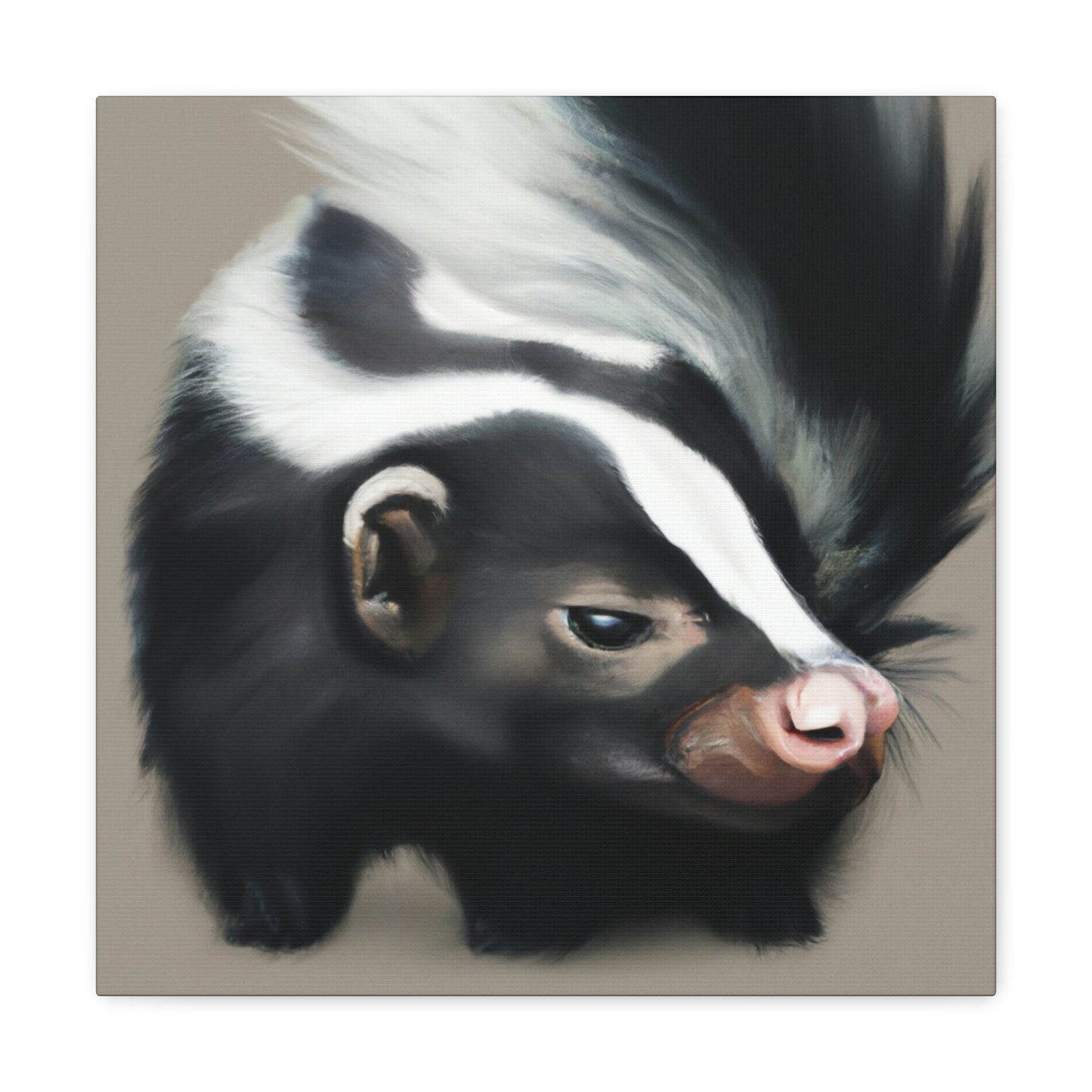 Skunks at Dusk. - Canvas